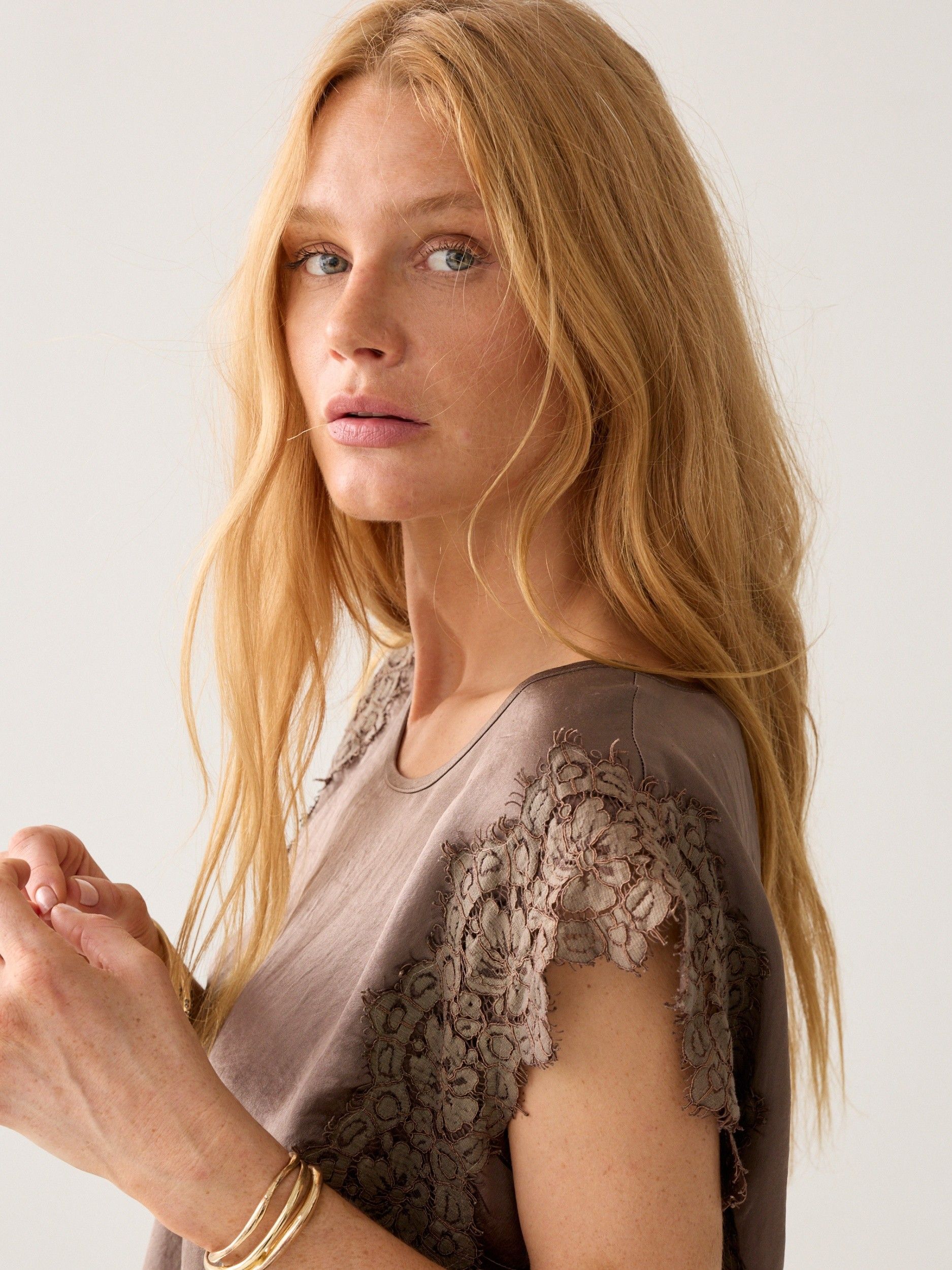 SUMMUM - BLOUSE - Bruin