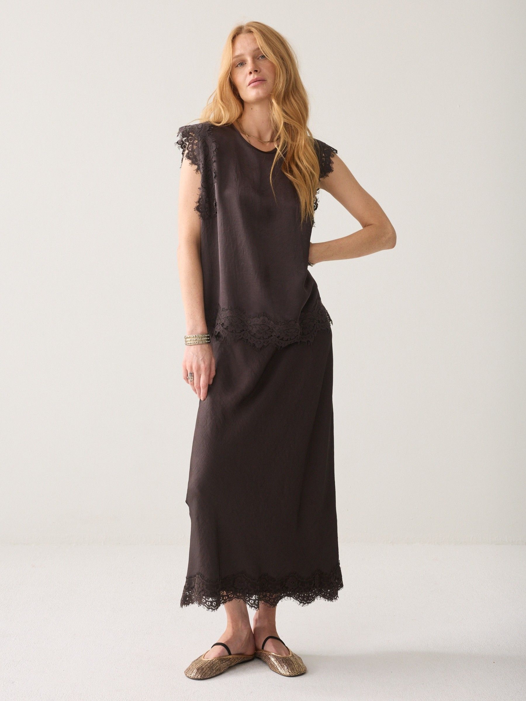 SUMMUM - BLOUSE - Bruin