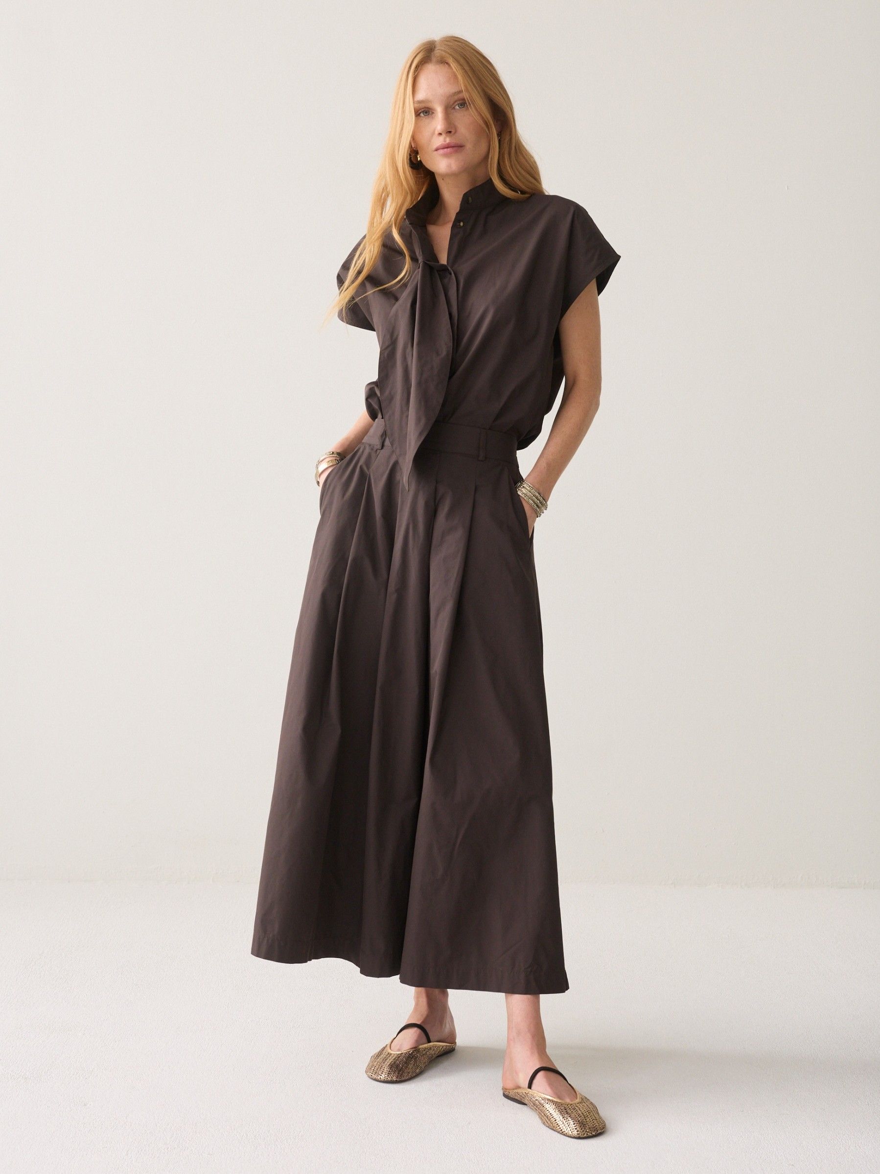 SUMMUM - BLOUSE - Bruin