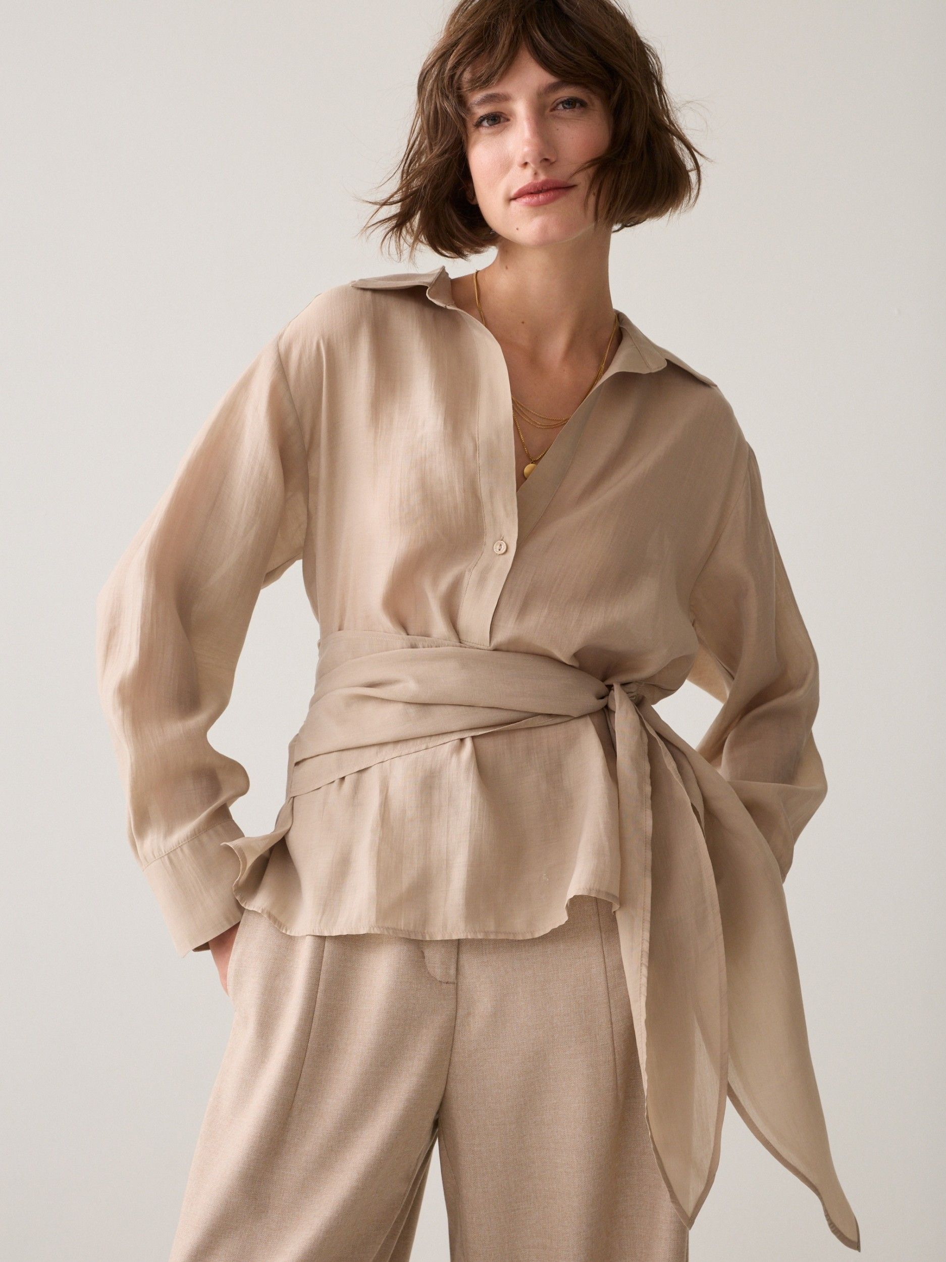 SUMMUM - SHIRT - Beige