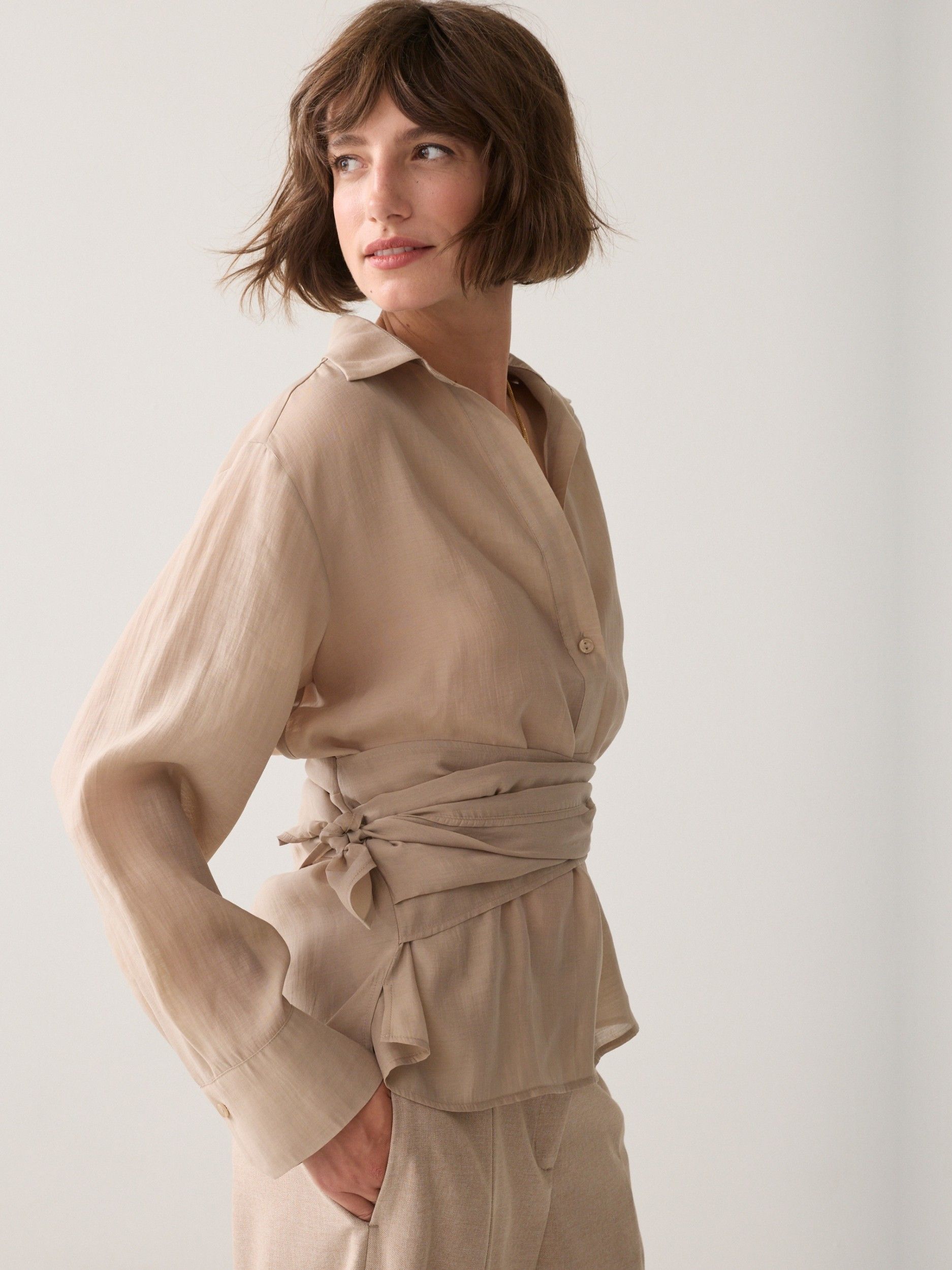 SUMMUM - SHIRT - Beige