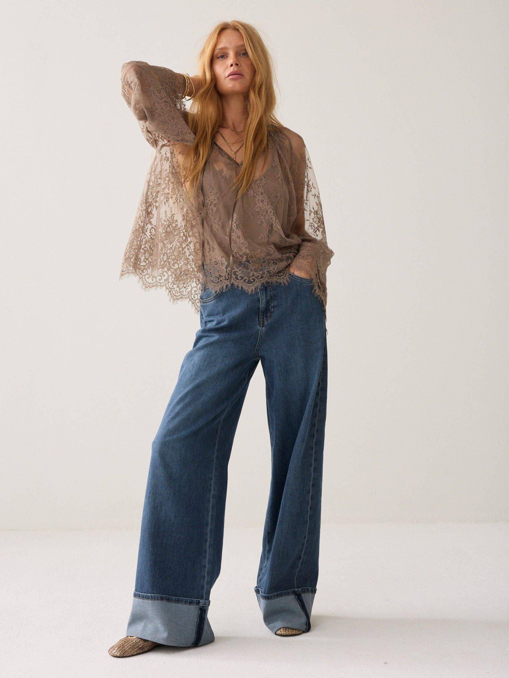 SUMMUM - BLOUSE - Bruin