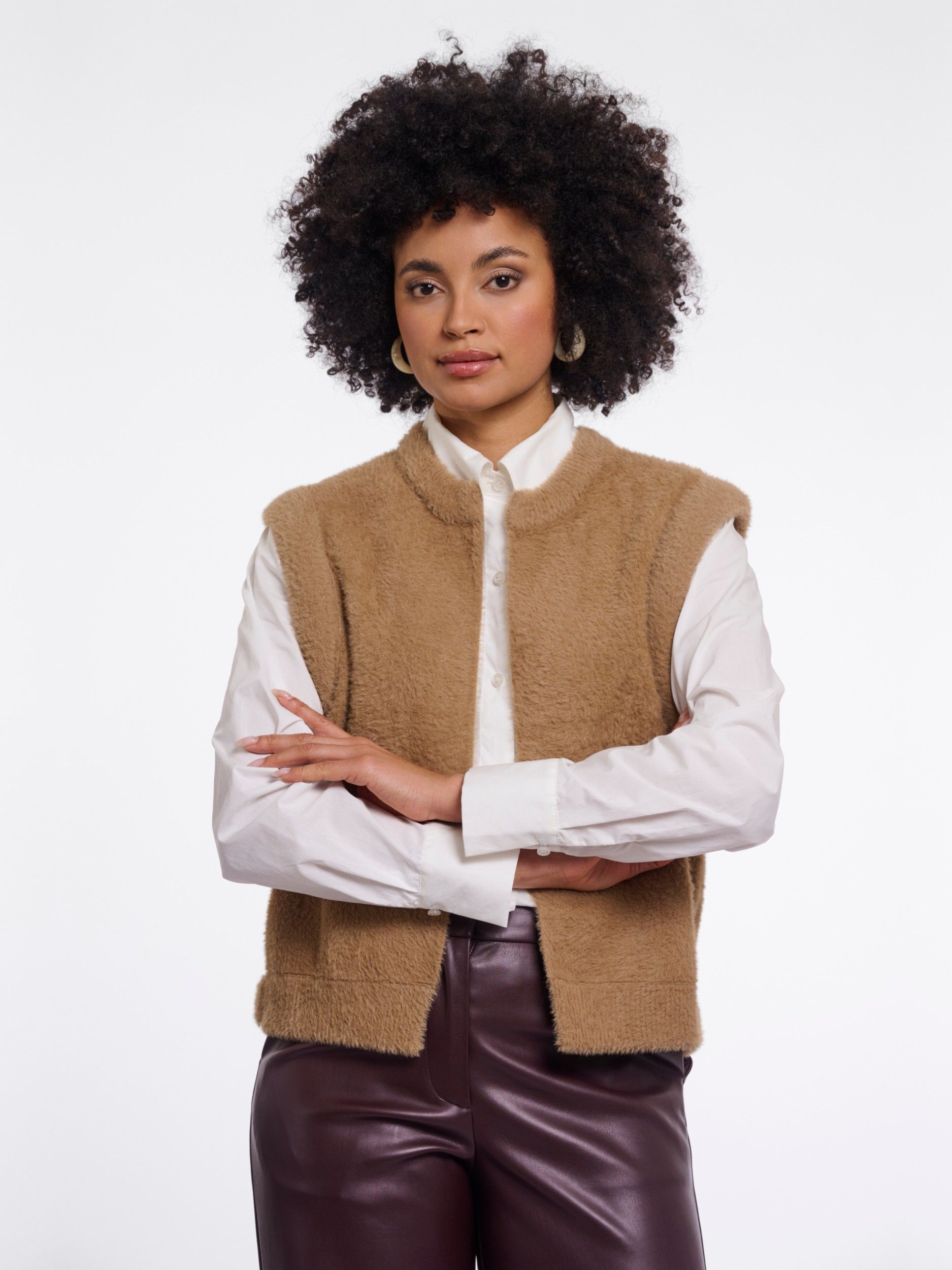 RINO EN PELLE - GILET - Beige