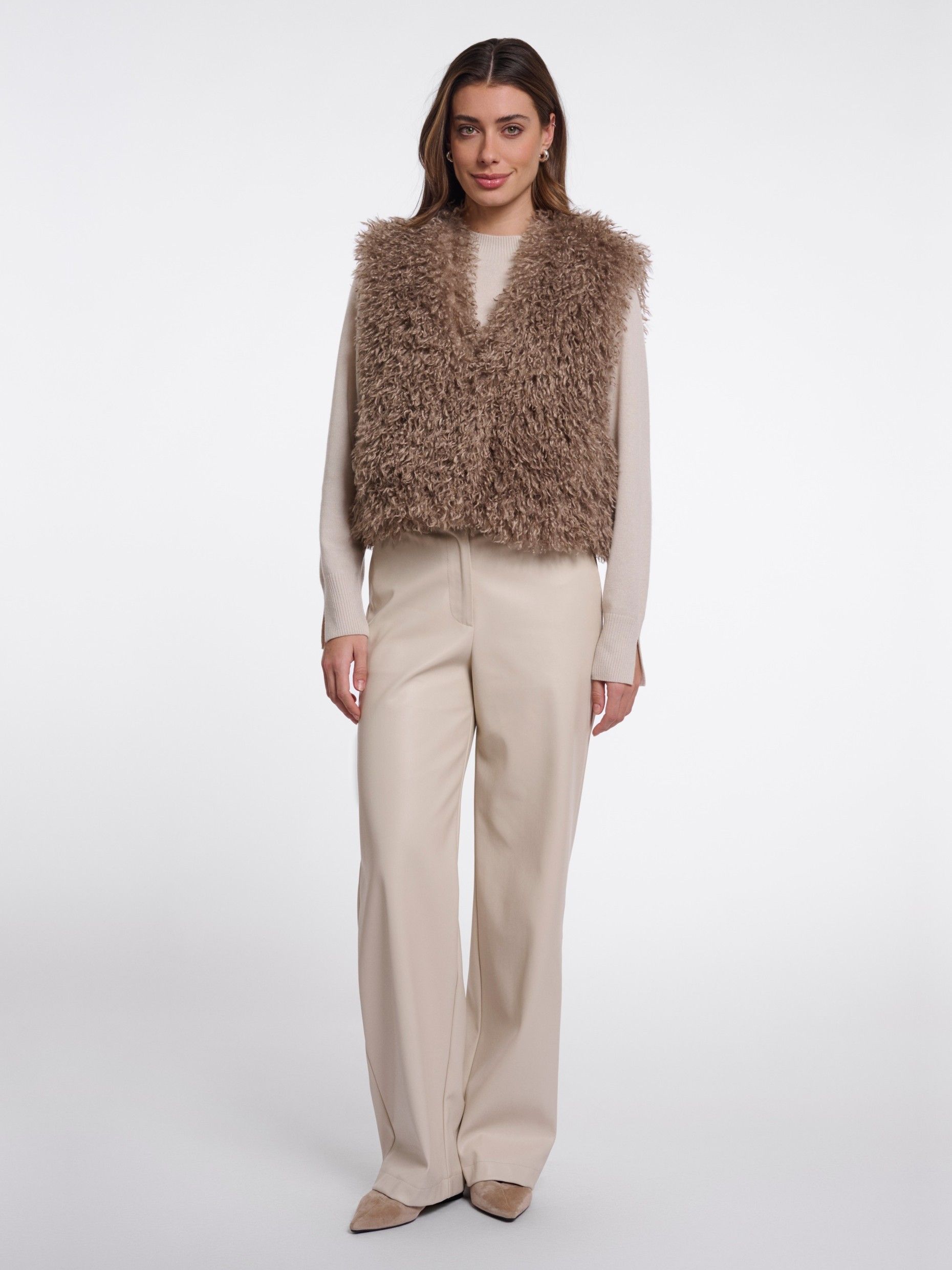 RINO EN PELLE - GILET - Beige