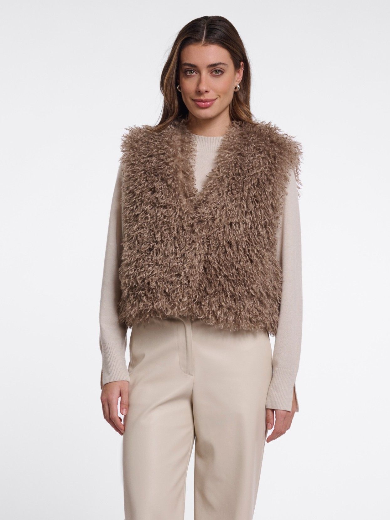 RINO EN PELLE - GILET - Beige