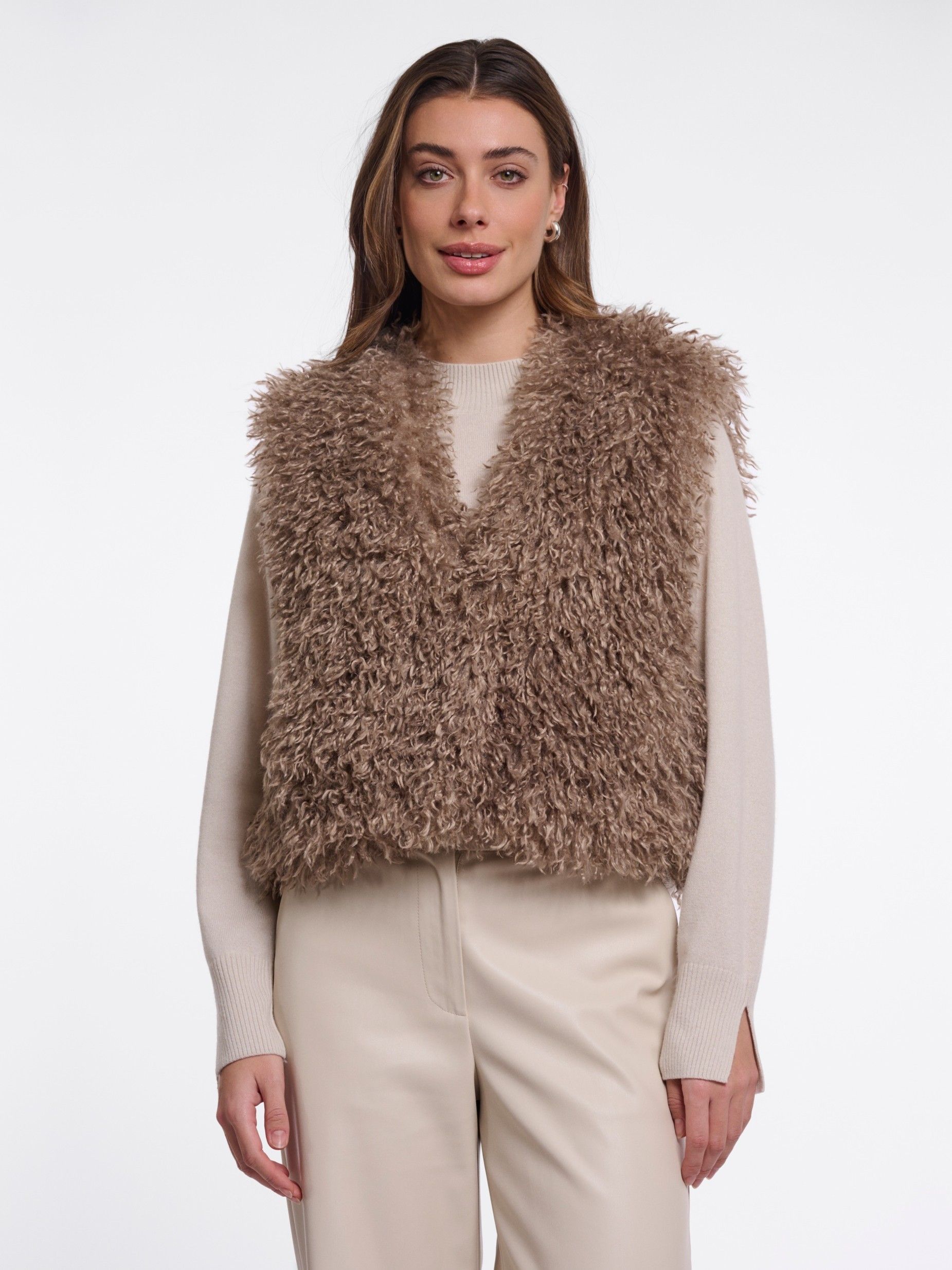 RINO EN PELLE - GILET - Beige