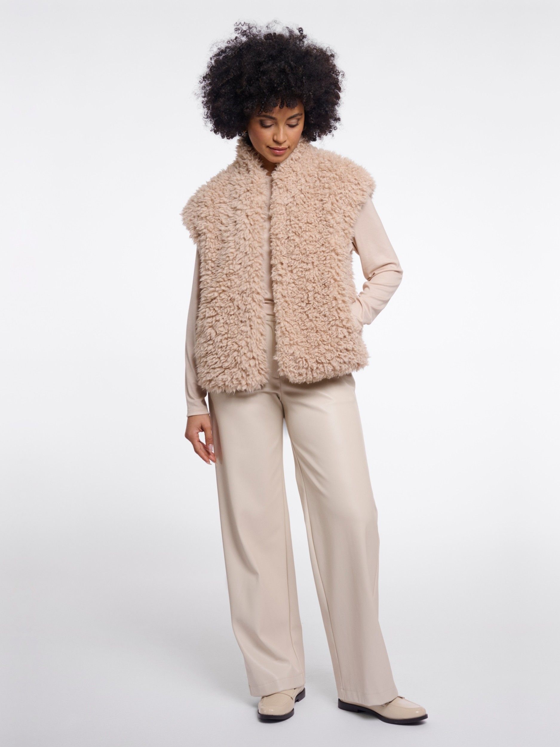 RINO EN PELLE - GILET - Beige