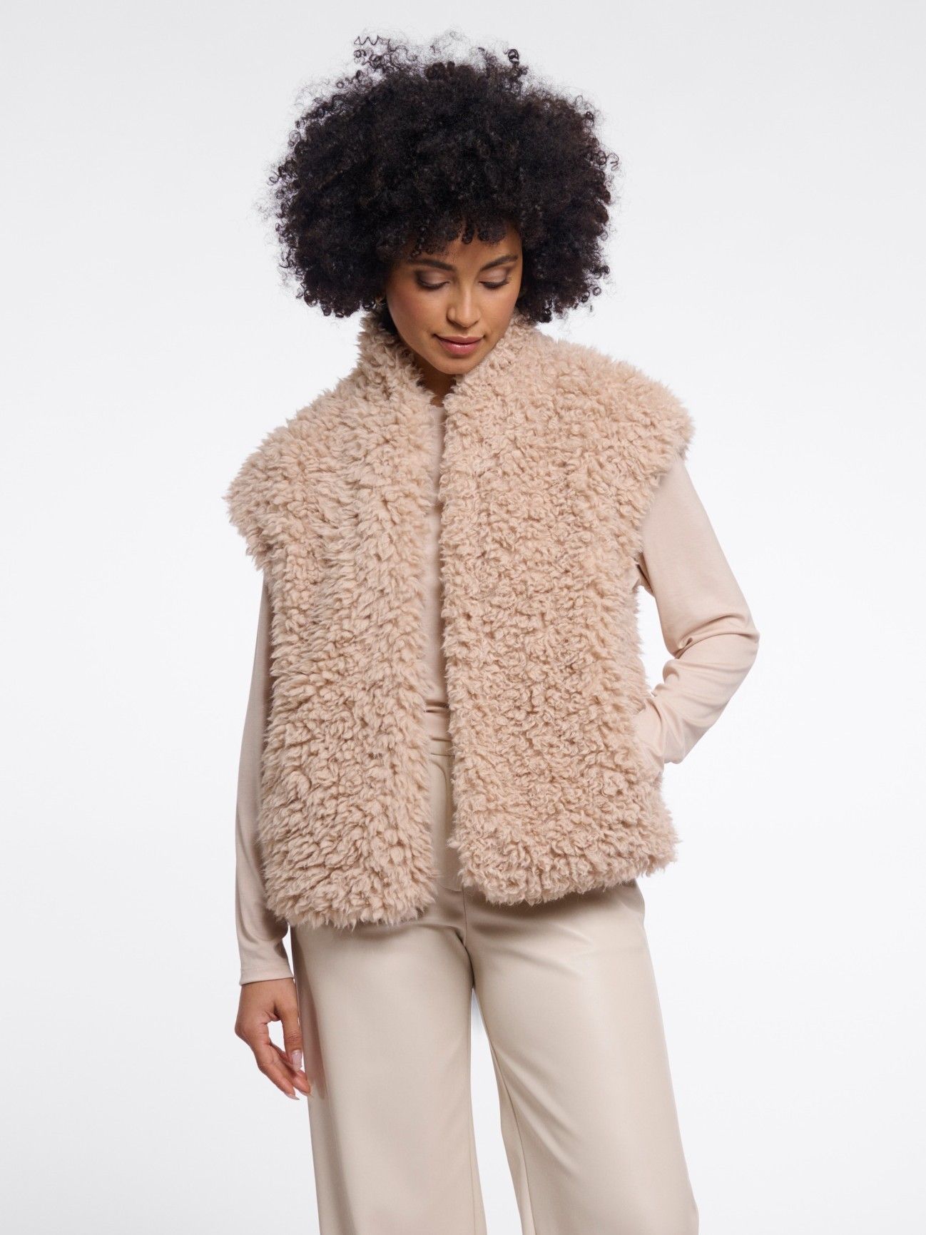RINO EN PELLE - GILET - Beige