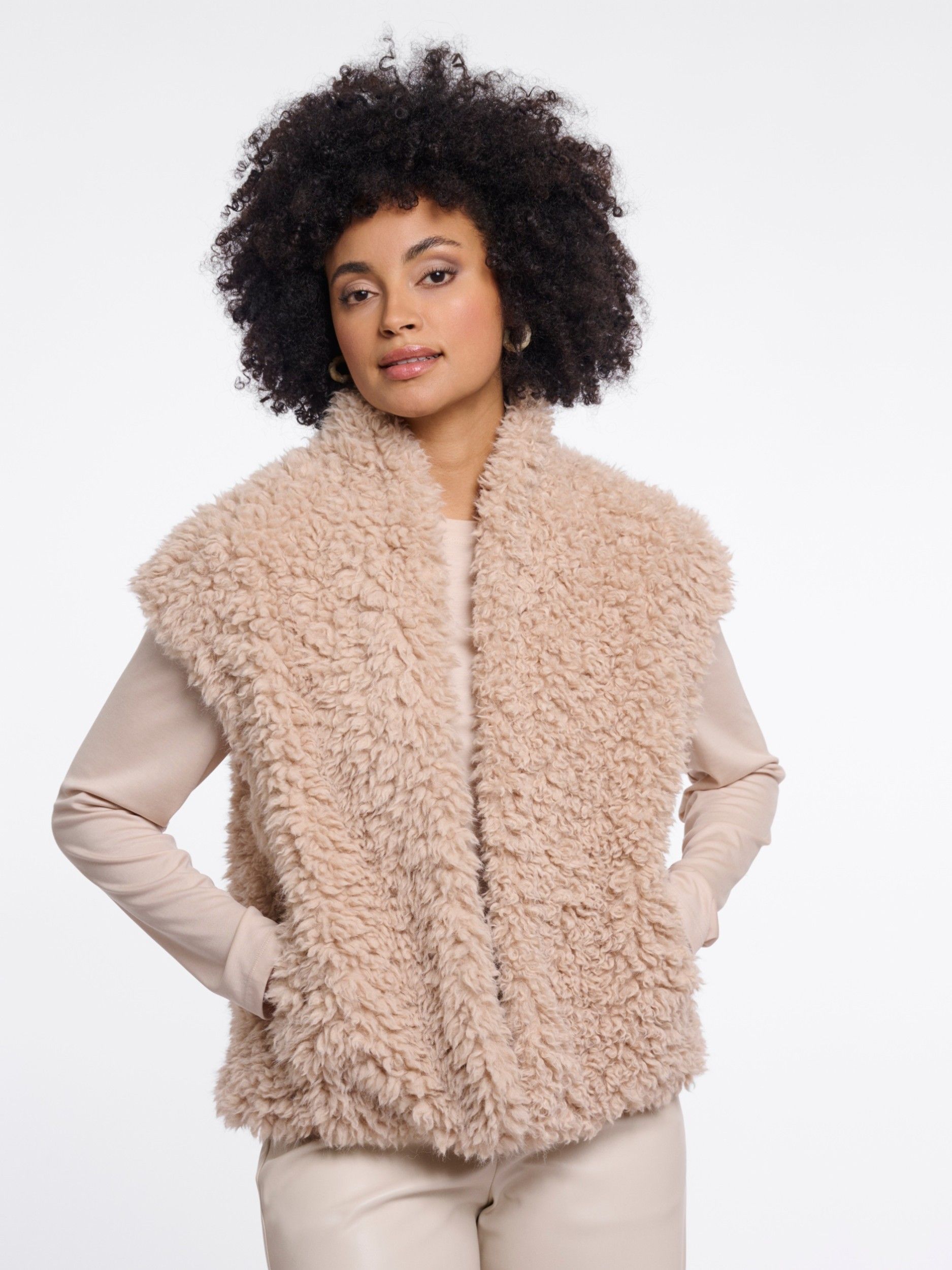 RINO EN PELLE - GILET - Beige