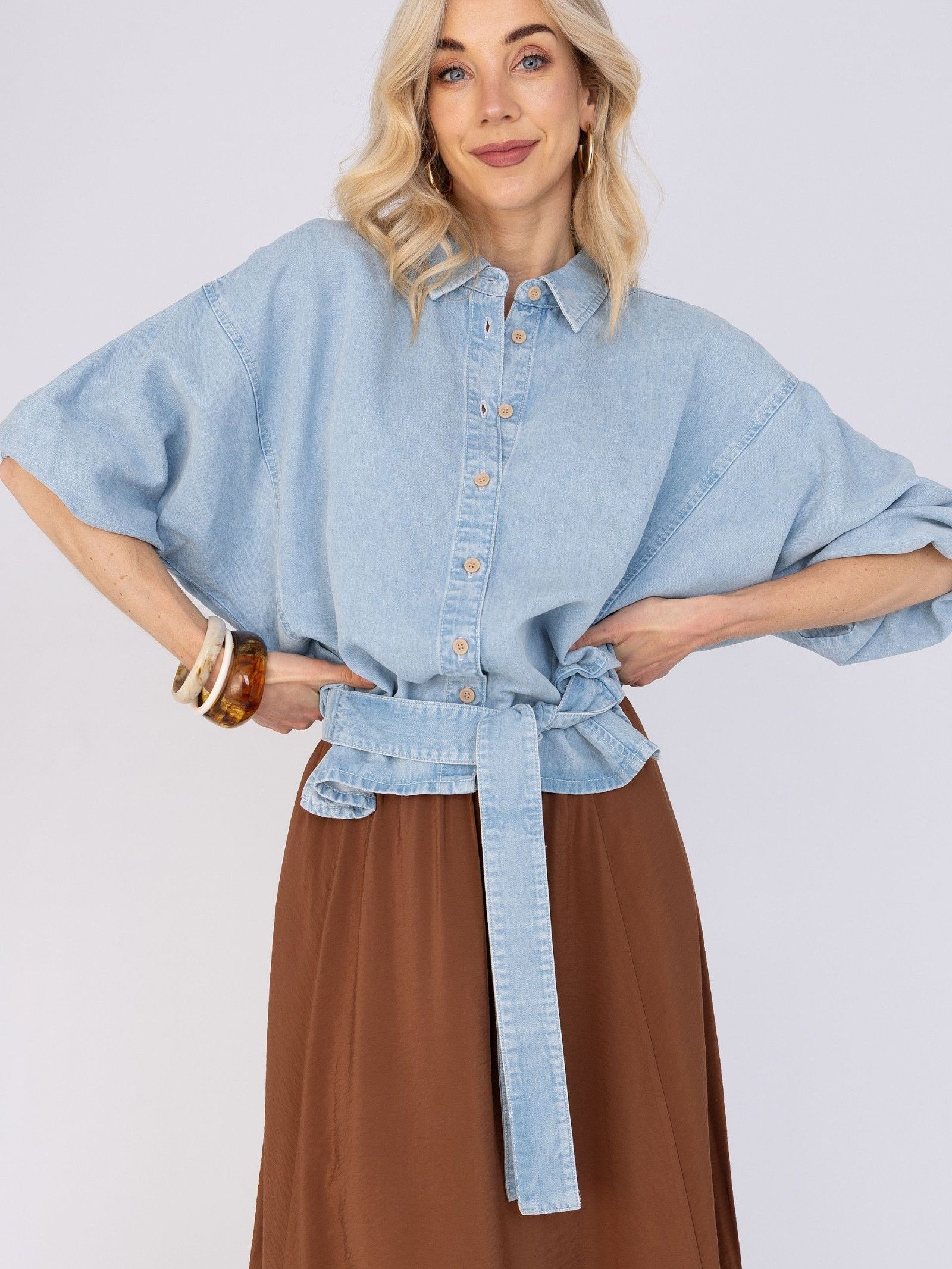 ANNA VAN TOOR - BLOUSE - Blauw
