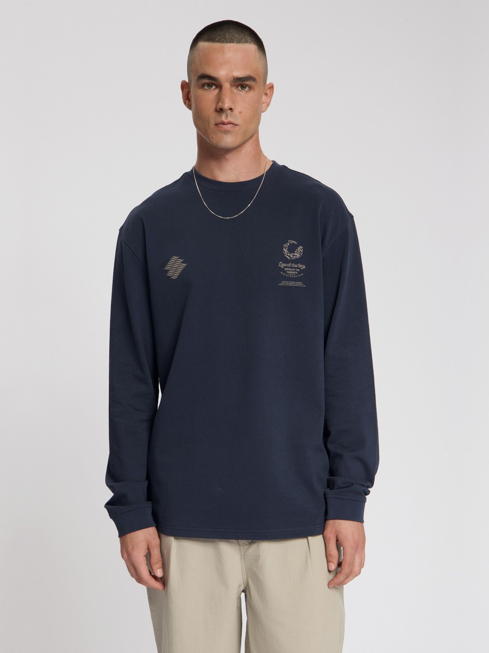 LAW OF THE SEA - TSHIRT - Blauw