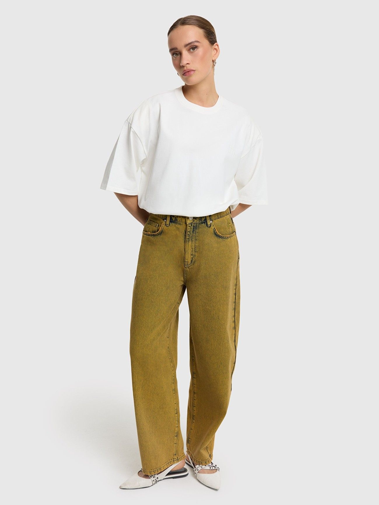 ALIX THE LABEL - JEANS - Geel