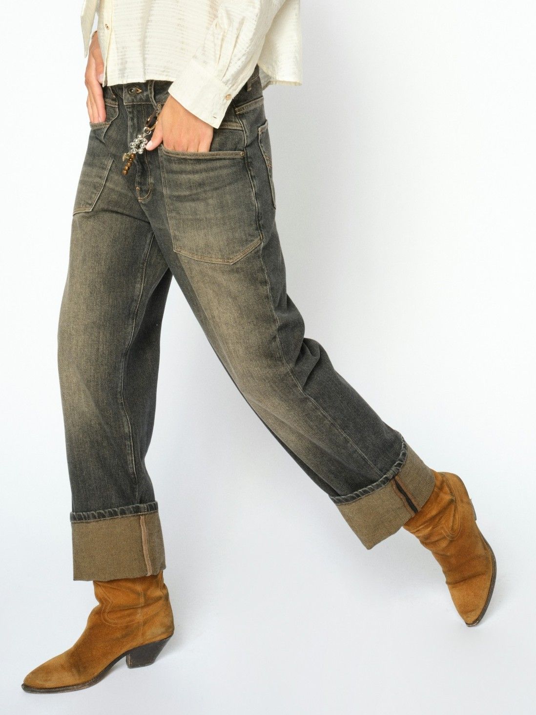 MOSMOSH - JEANS - Grijs
