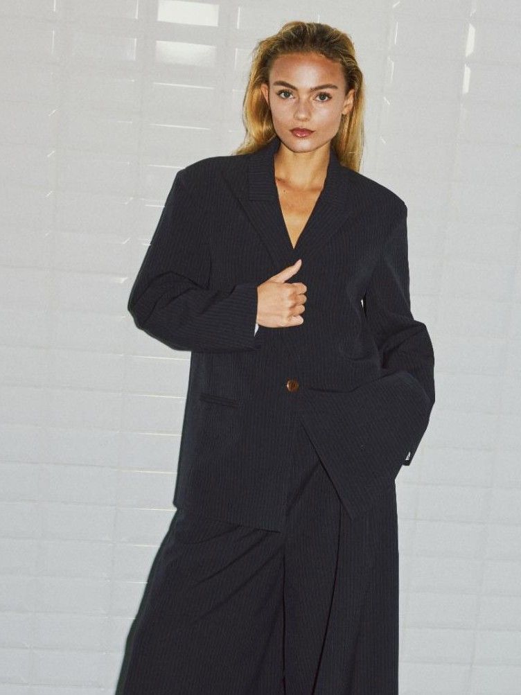 WITH BLACK - BLAZER - Blauw