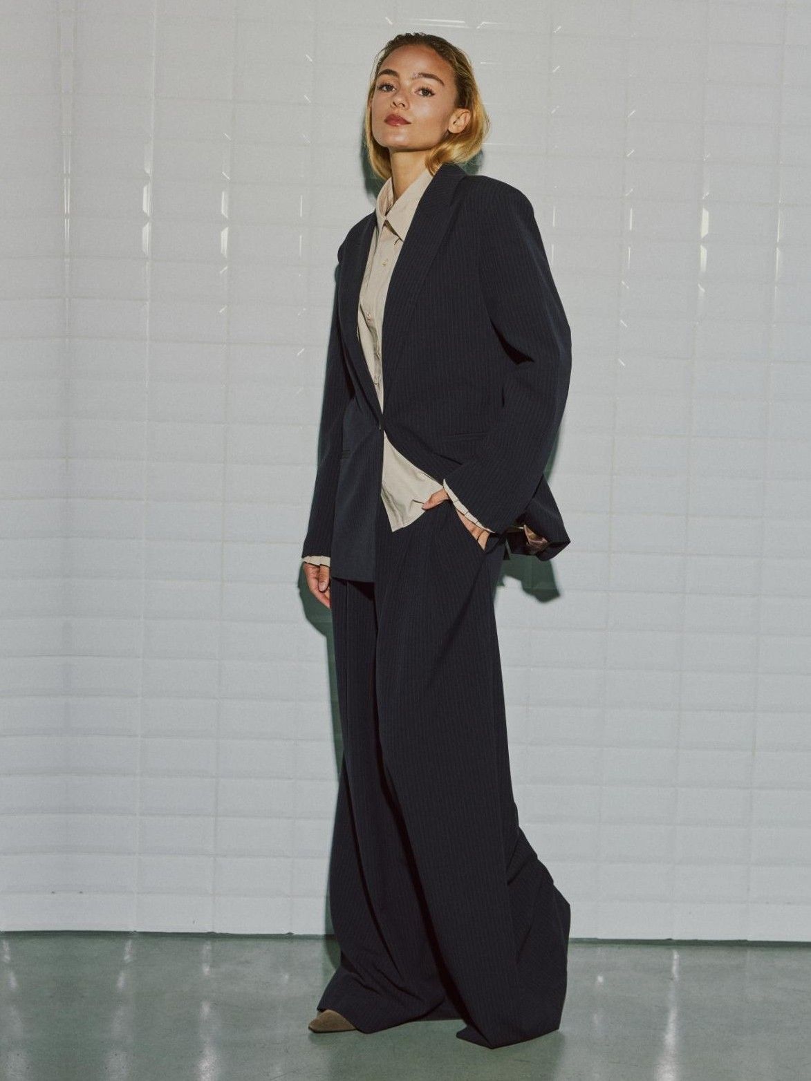 WITH BLACK - BLAZER - Blauw