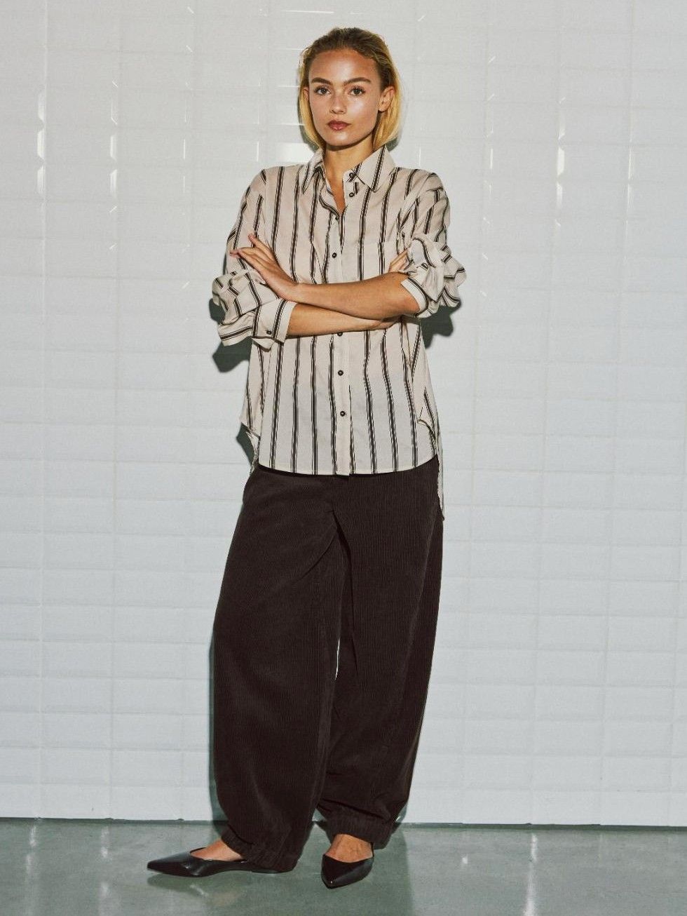 WITH BLACK - BLOUSE - Off white