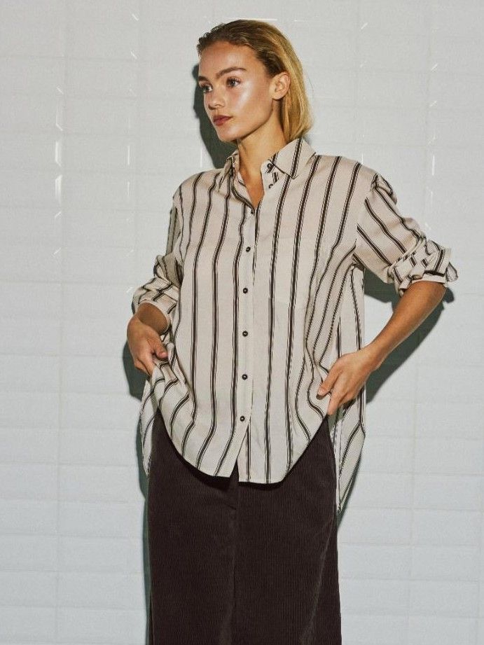 WITH BLACK - BLOUSE - Off white