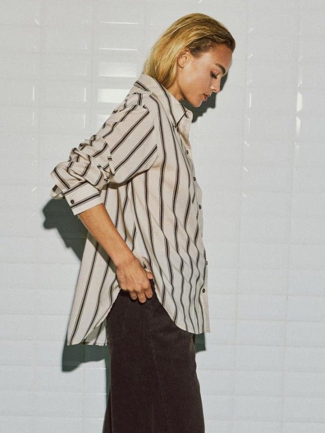 WITH BLACK - BLOUSE - Off white