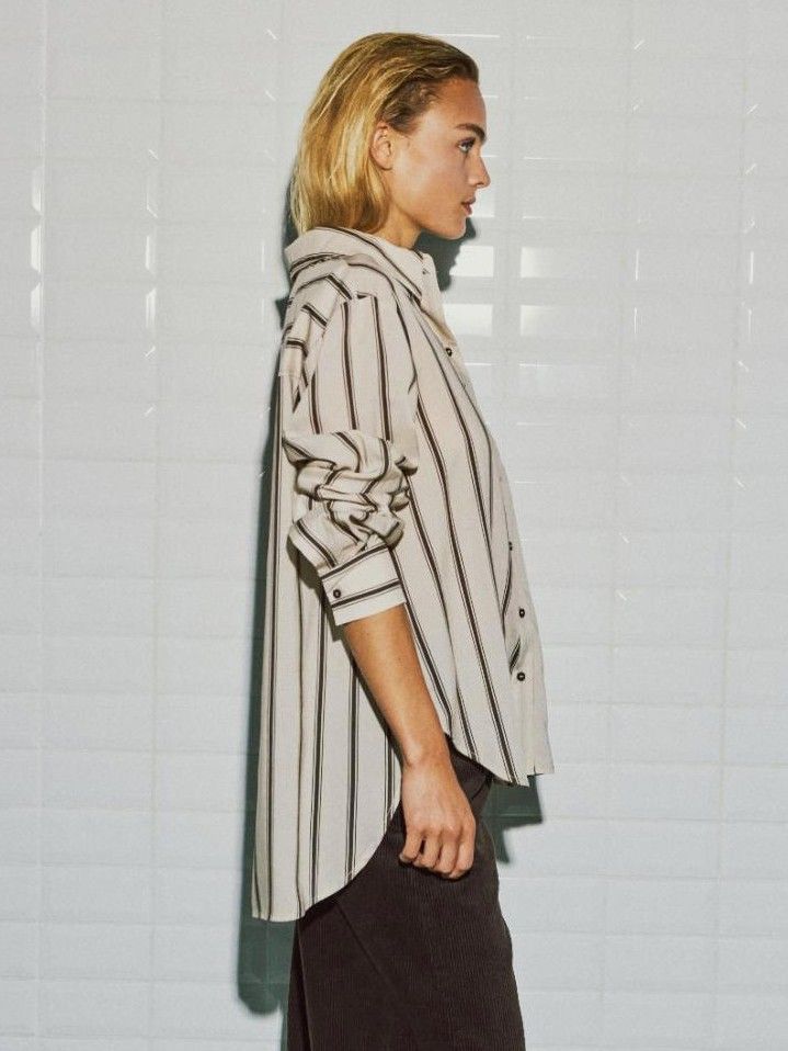 WITH BLACK - BLOUSE - Off white
