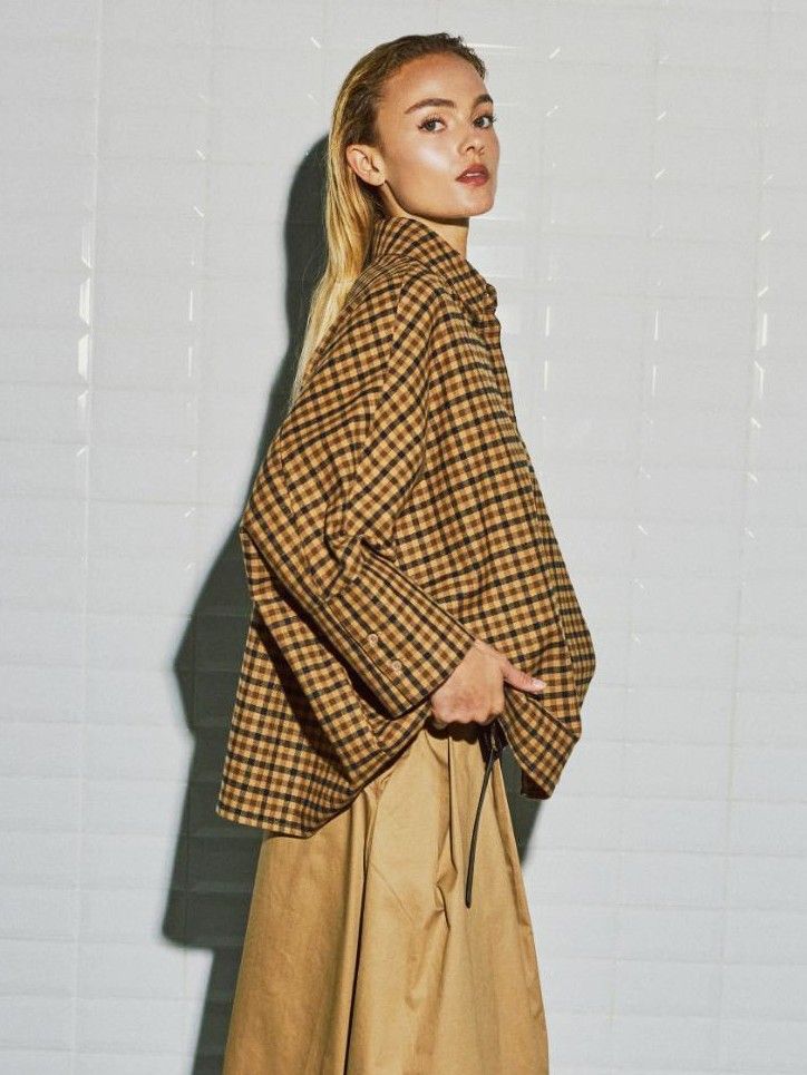 WITH BLACK - BLOUSE - Beige