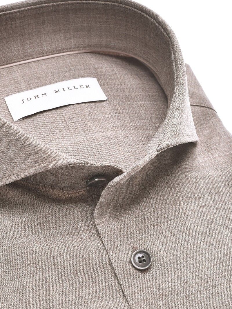 JOHN MILLER - OVERHEMD - Bruin
