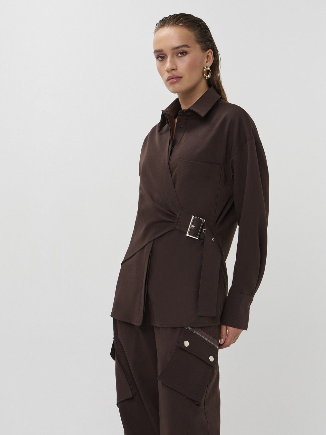 STUDIO AMAYA - BLOUSE - Bruin