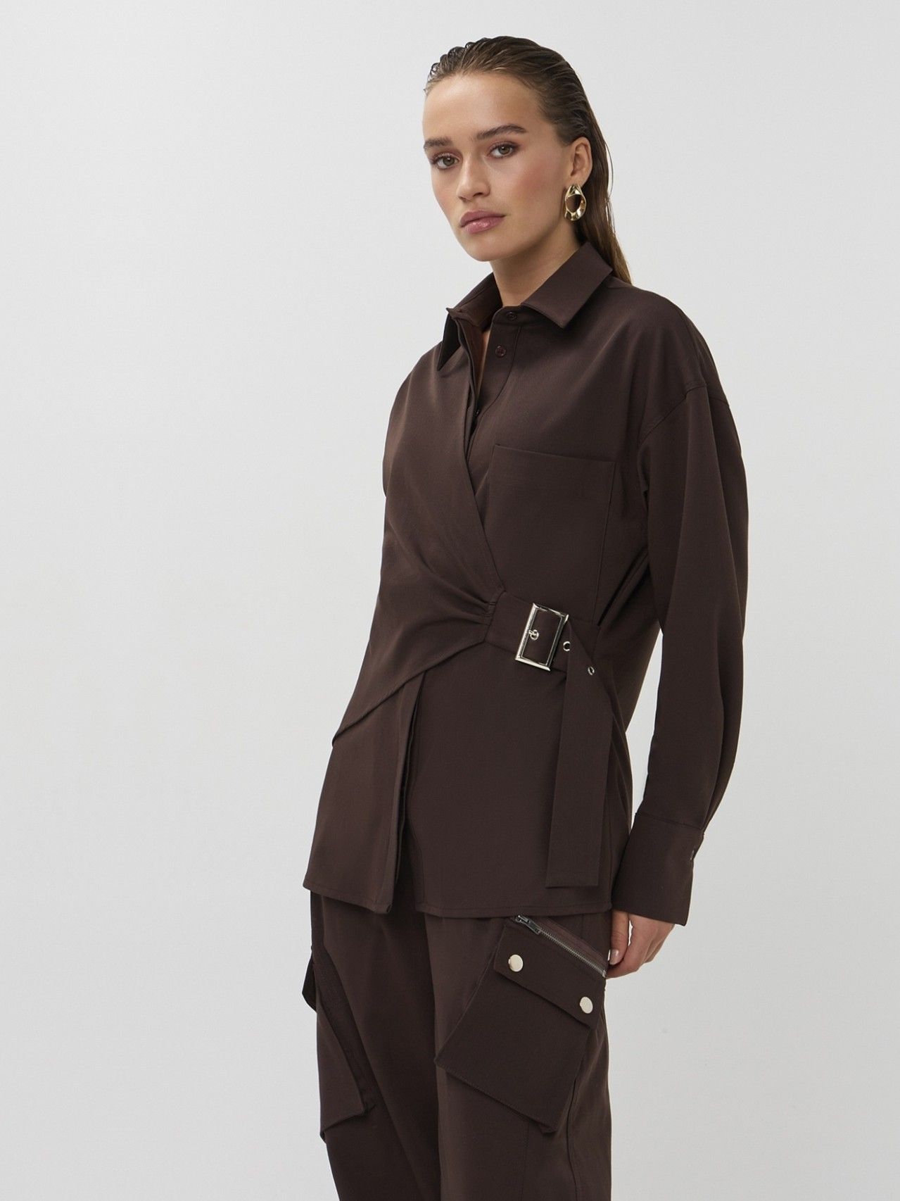 STUDIO AMAYA - BLOUSE - Bruin