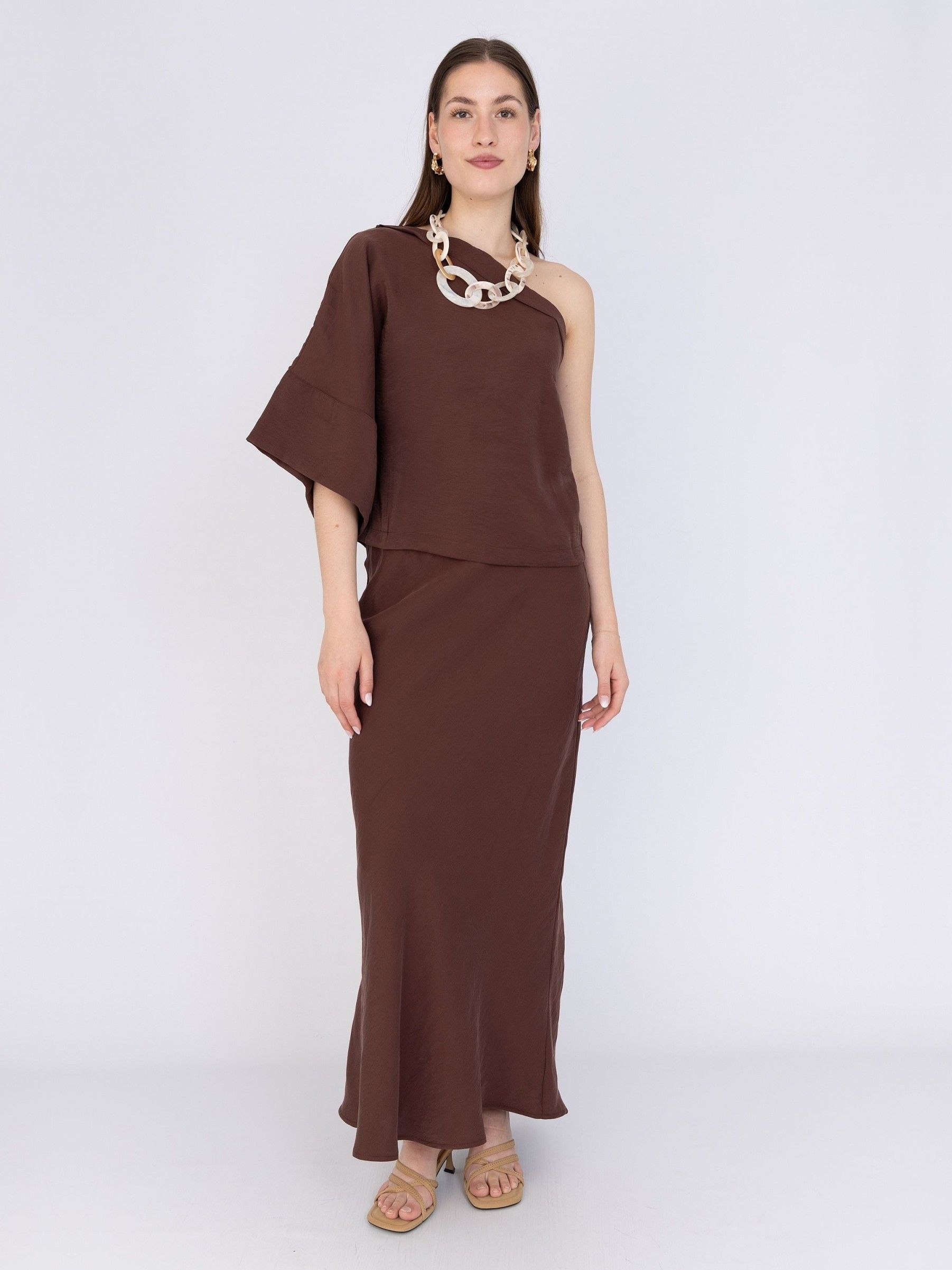 ANNA VAN TOOR - BLOUSE - Bruin
