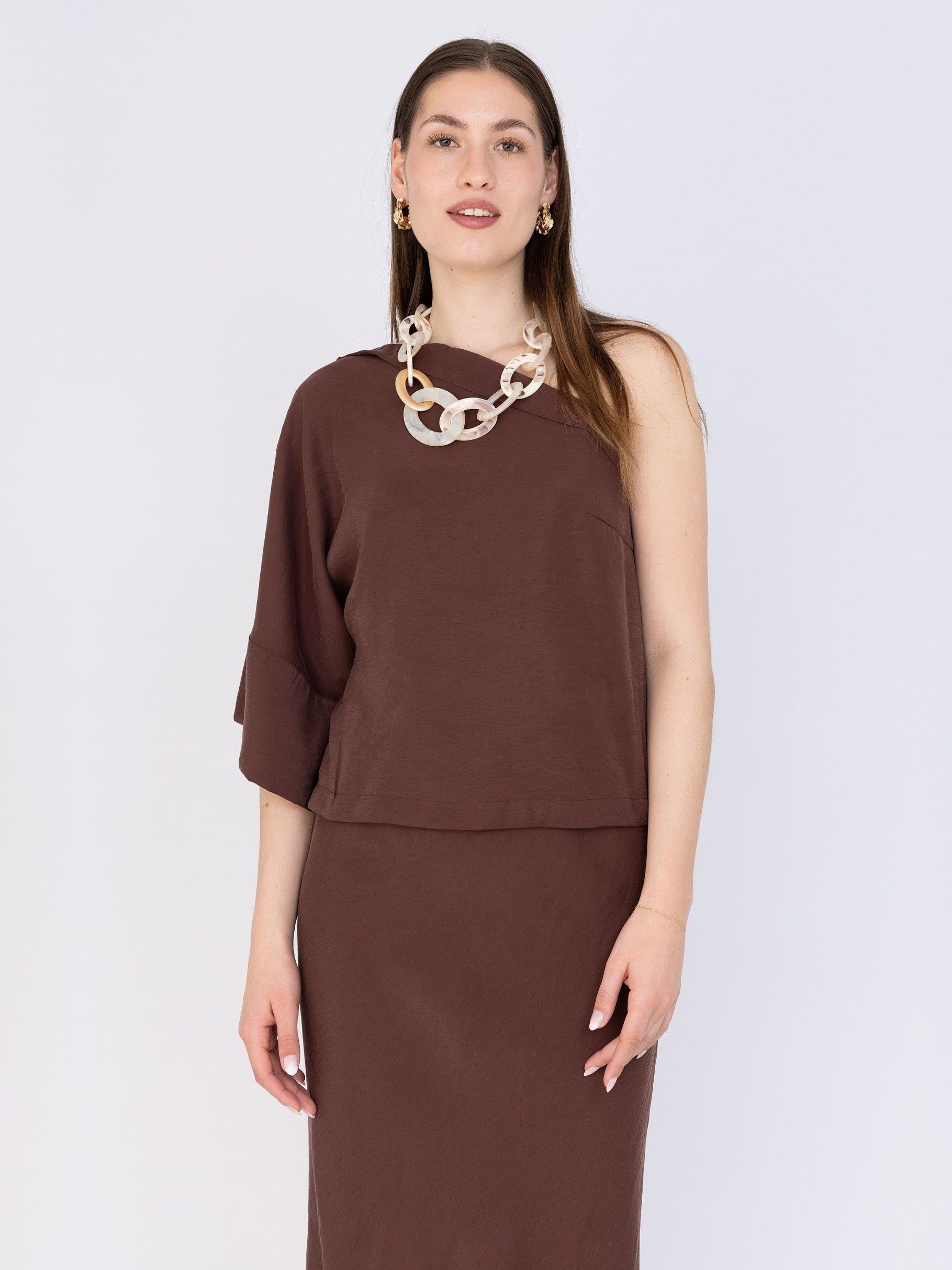 ANNA VAN TOOR - BLOUSE - Bruin