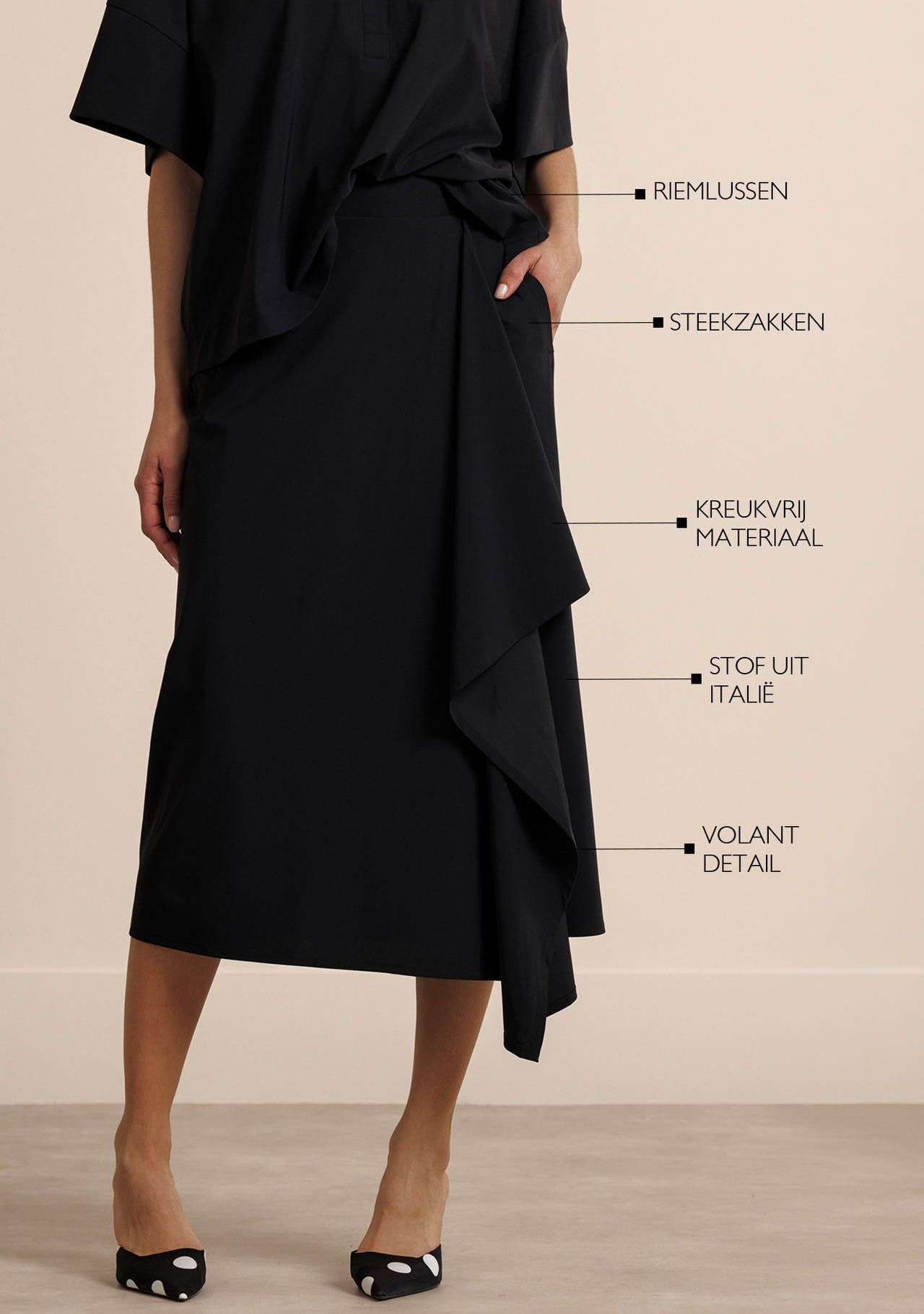 STUDIO ANNELOES - ROK - Zwart