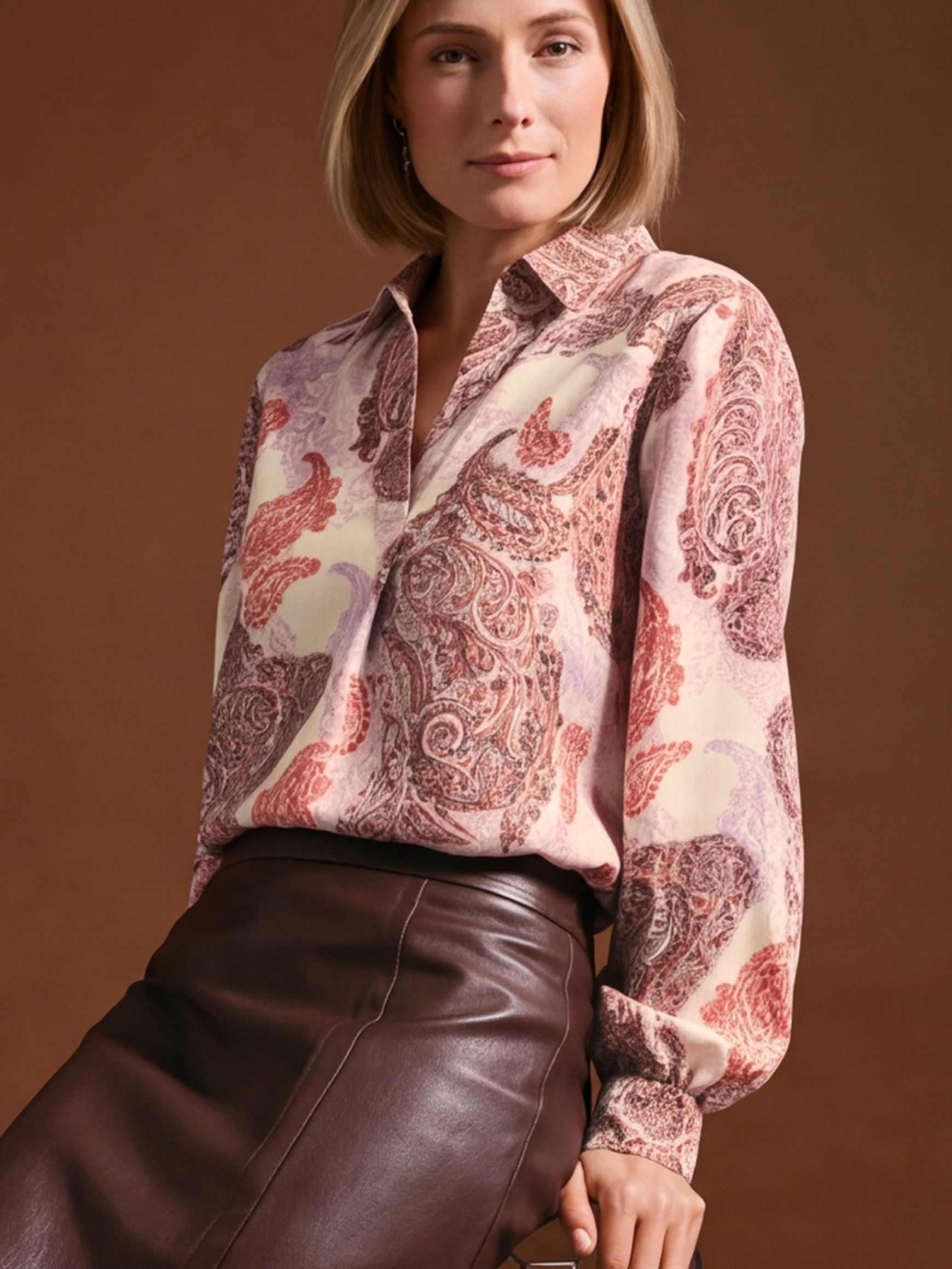 BIANCA - BLOUSE - Rood