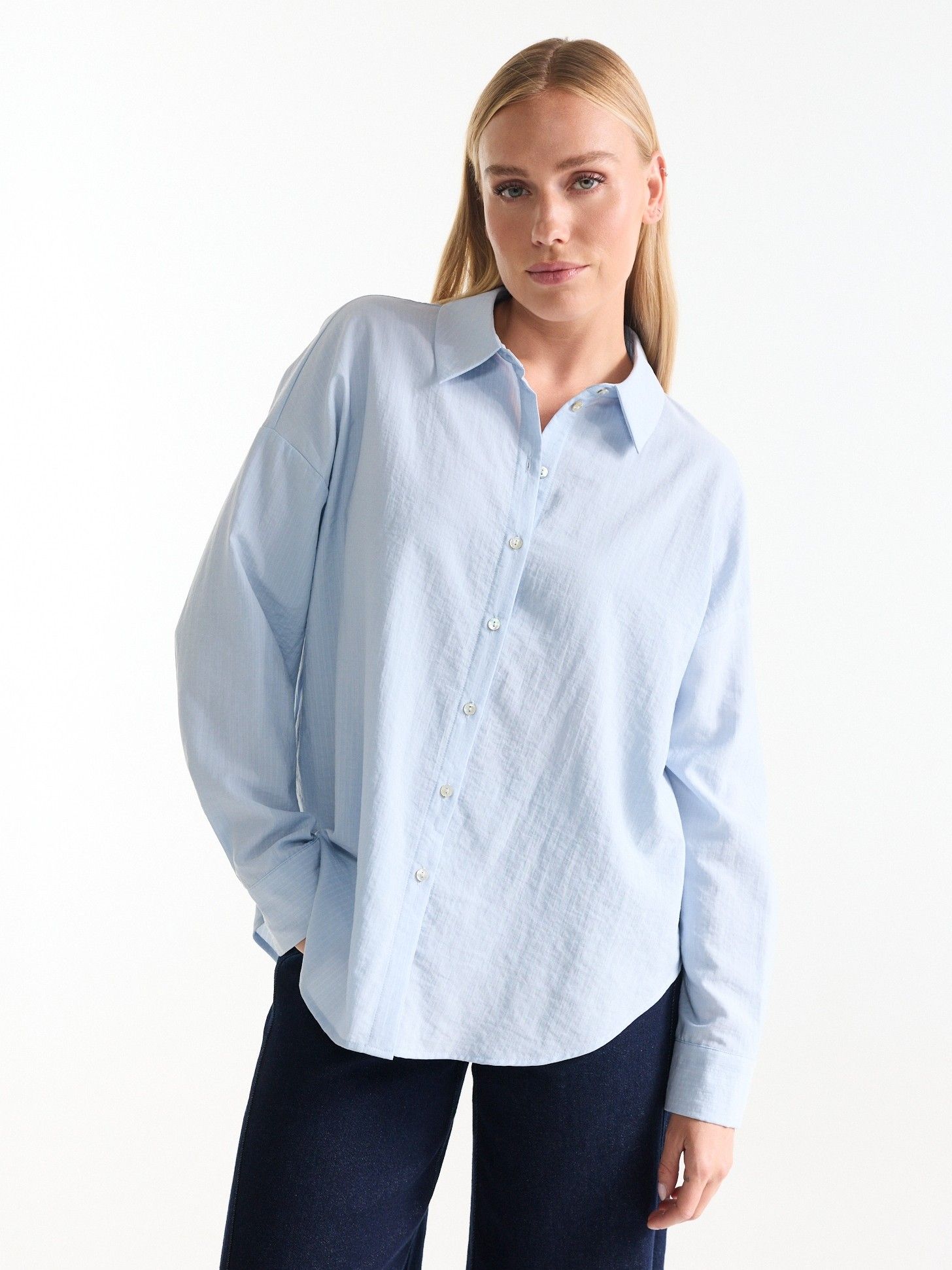 JANSEN AMSTERDAM - BLOUSE - Blauw
