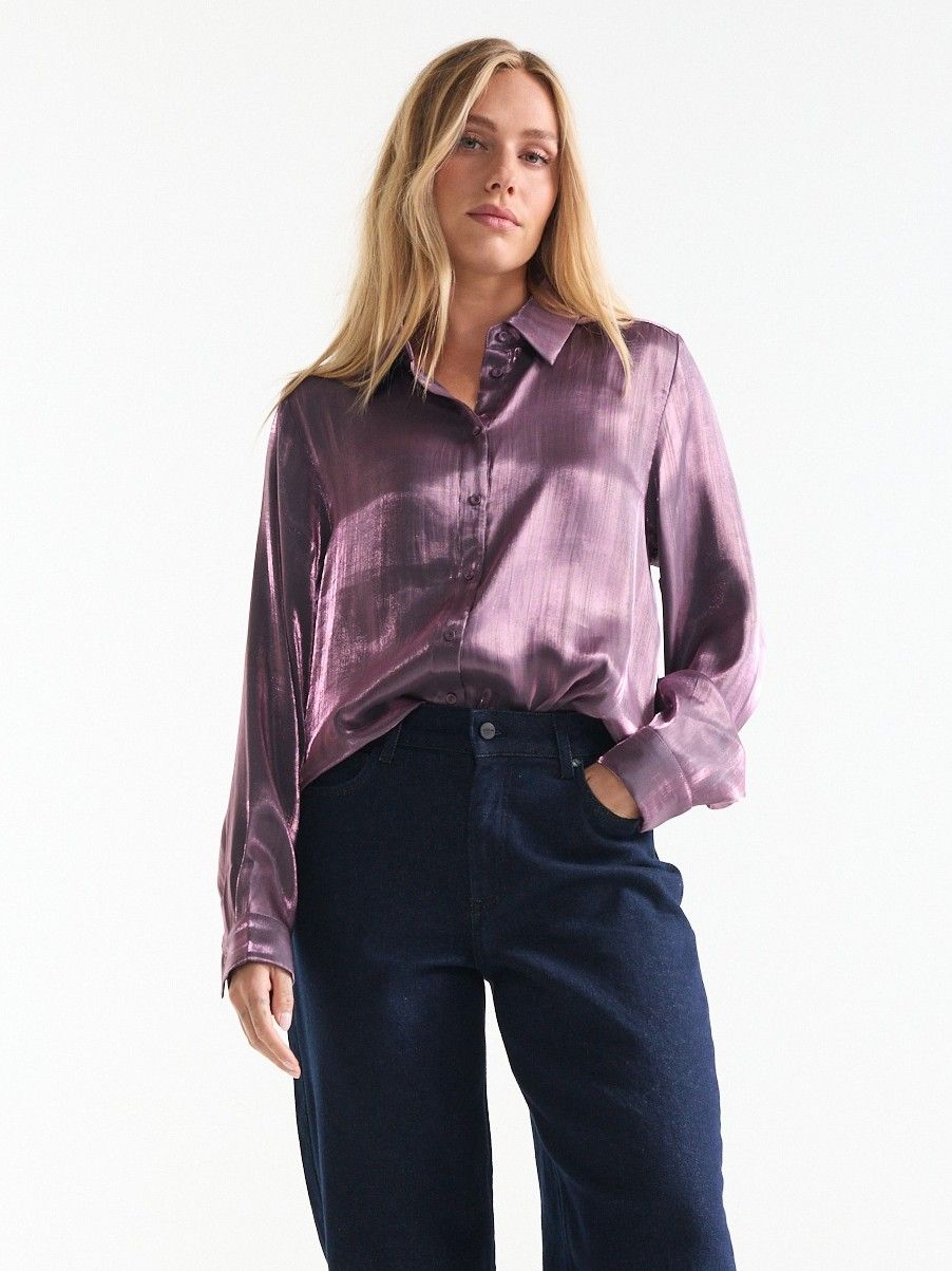 JANSEN AMSTERDAM - BLOUSE - Paars