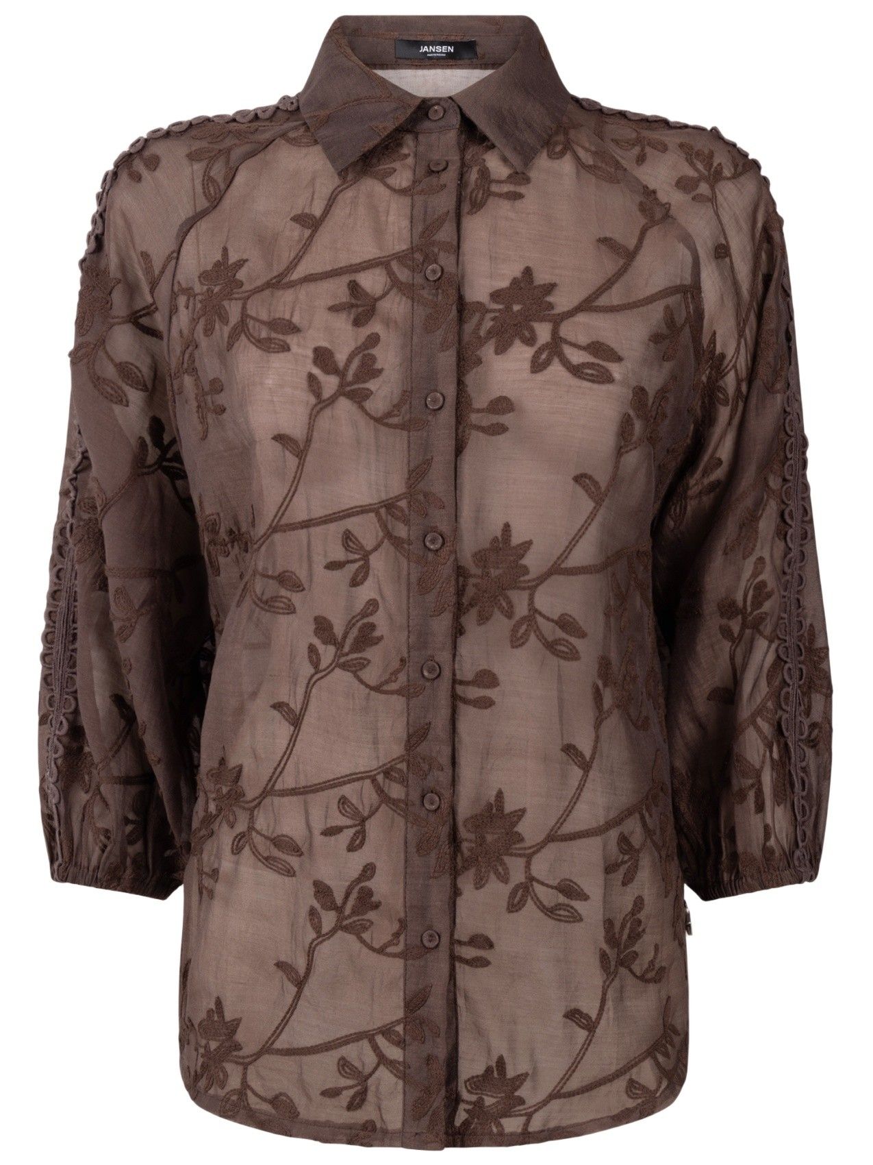 JANSEN AMSTERDAM - BLOUSE - Bruin