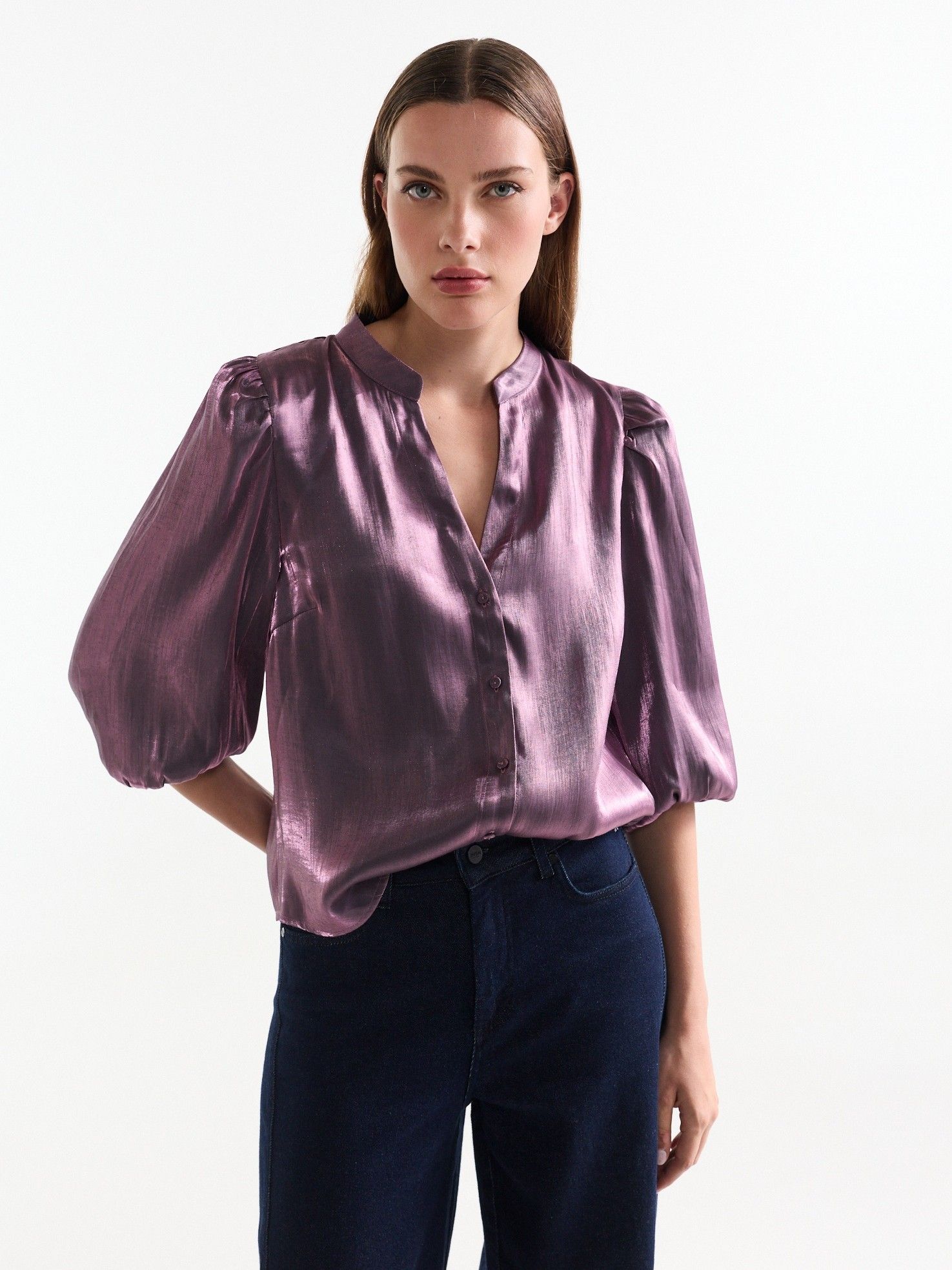 JANSEN AMSTERDAM - BLOUSE - Paars