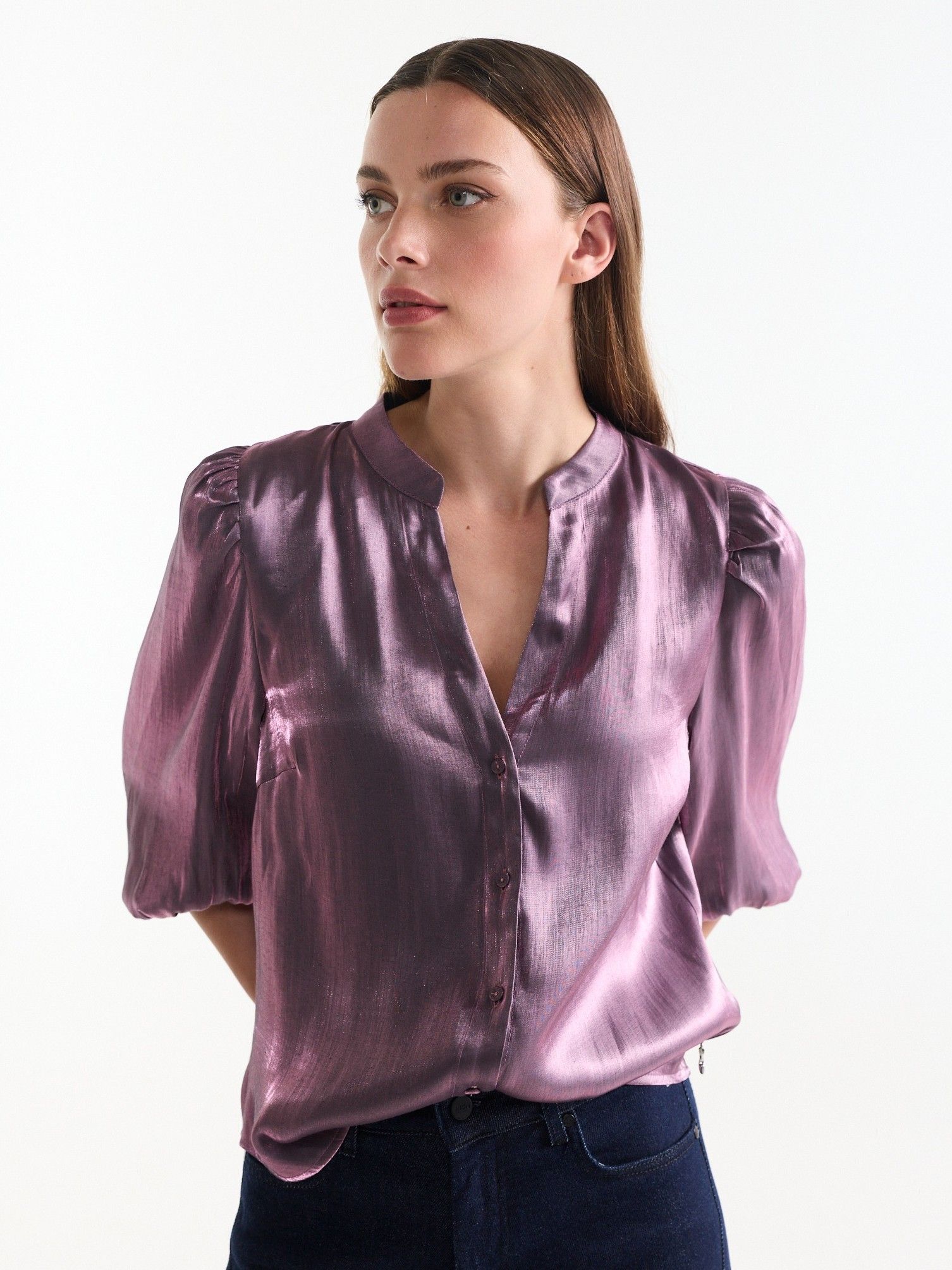 JANSEN AMSTERDAM - BLOUSE - Paars