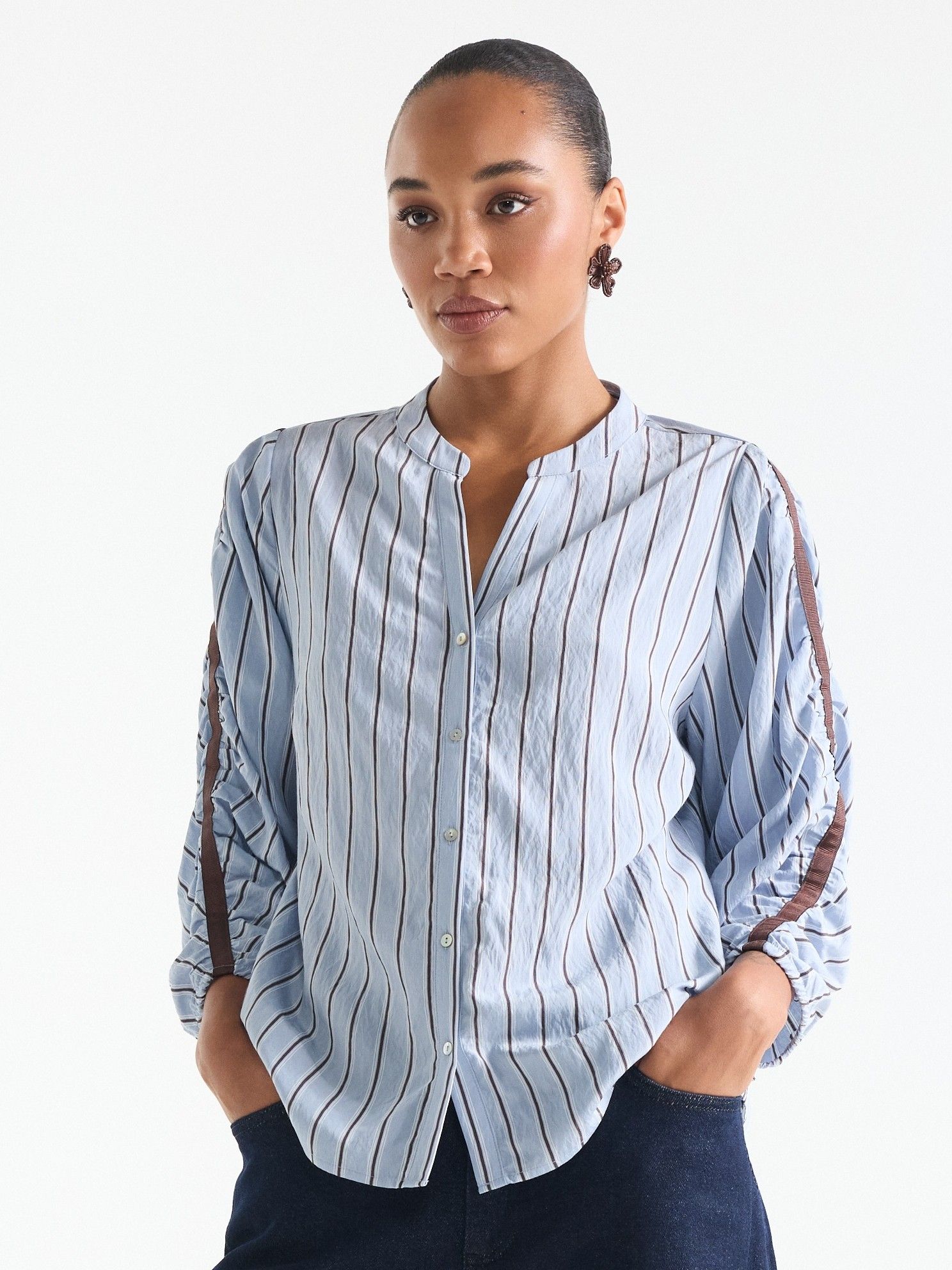 JANSEN AMSTERDAM - BLOUSE - Blauw