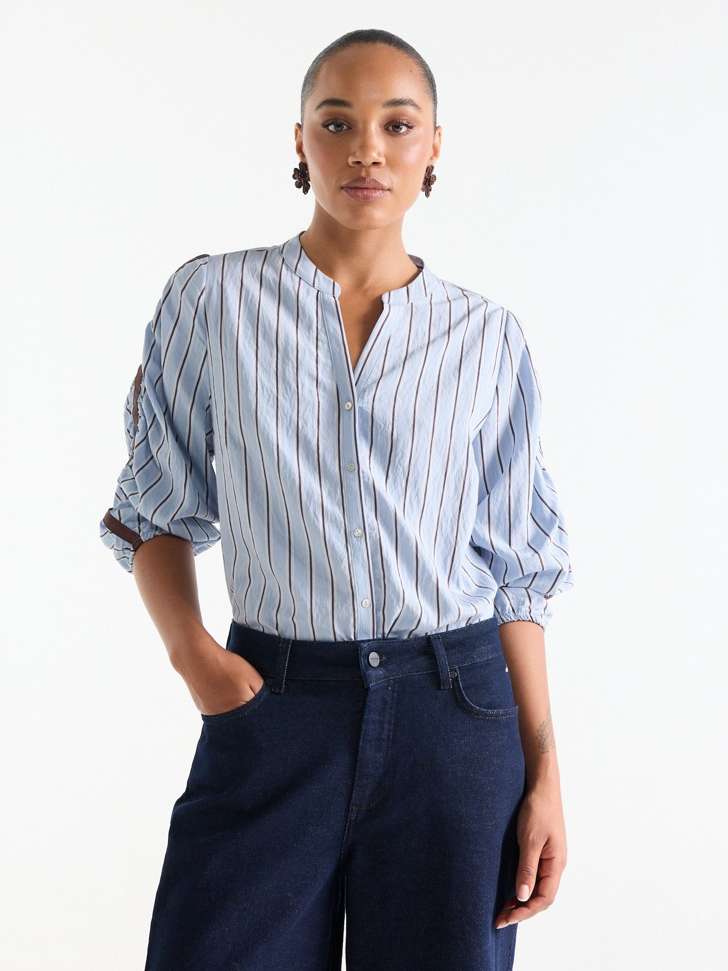 JANSEN AMSTERDAM - BLOUSE - Blauw