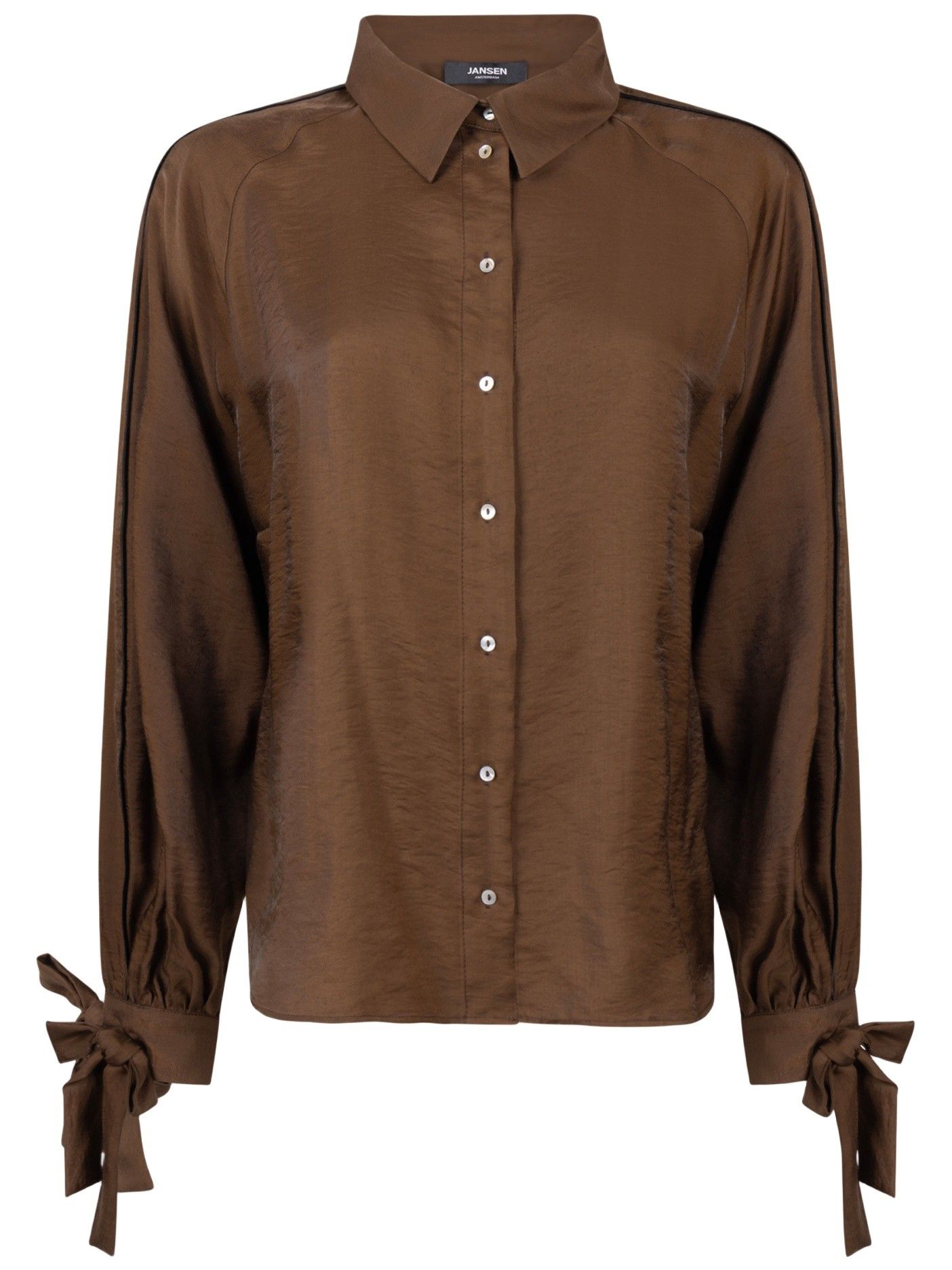 JANSEN AMSTERDAM - BLOUSE - Bruin