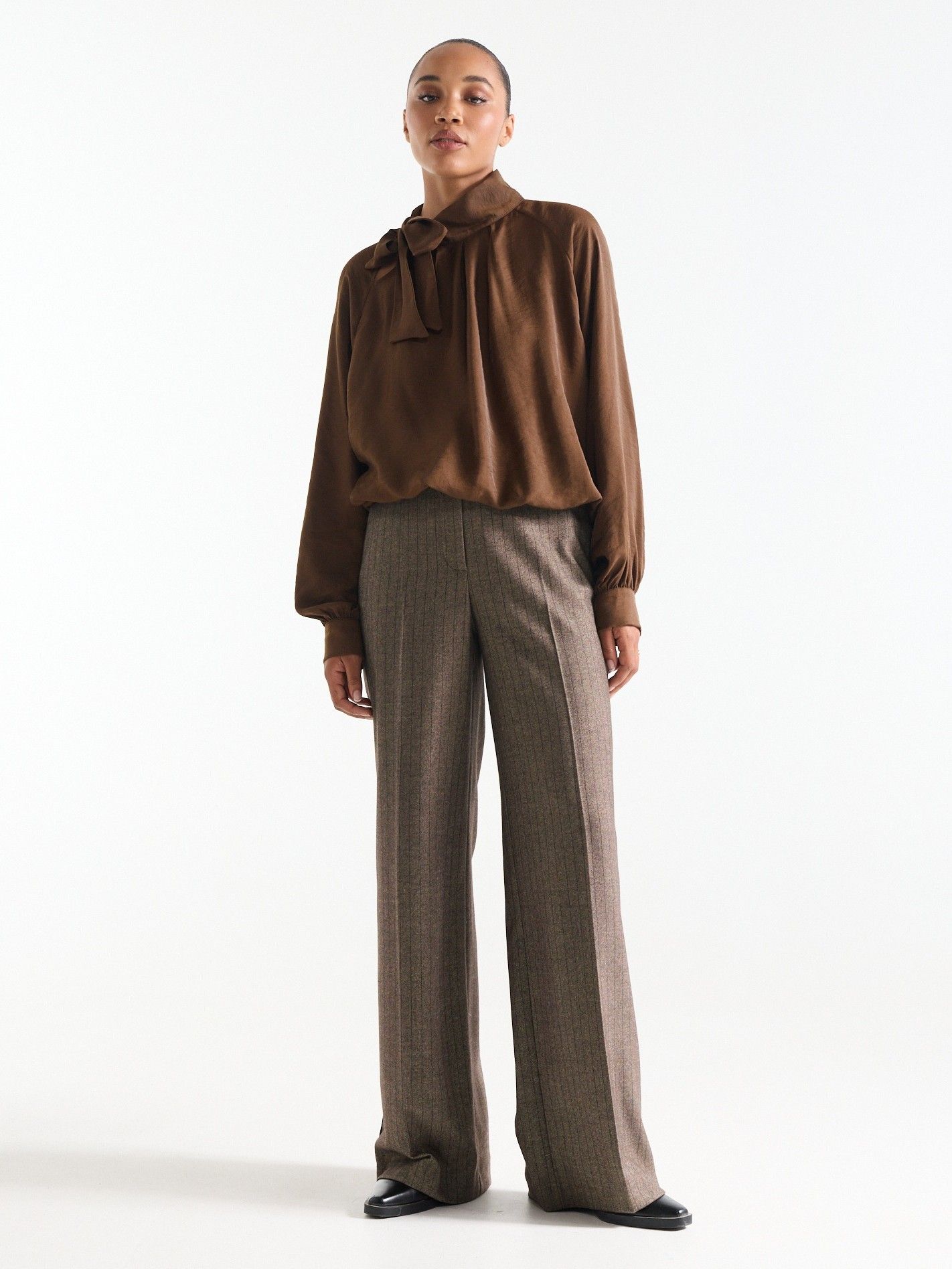 JANSEN AMSTERDAM - BLOUSE - Bruin