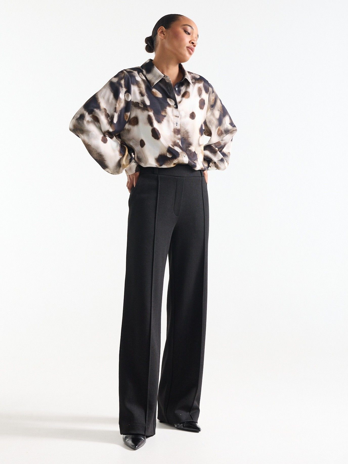 JANSEN AMSTERDAM - BLOUSE - Bruin