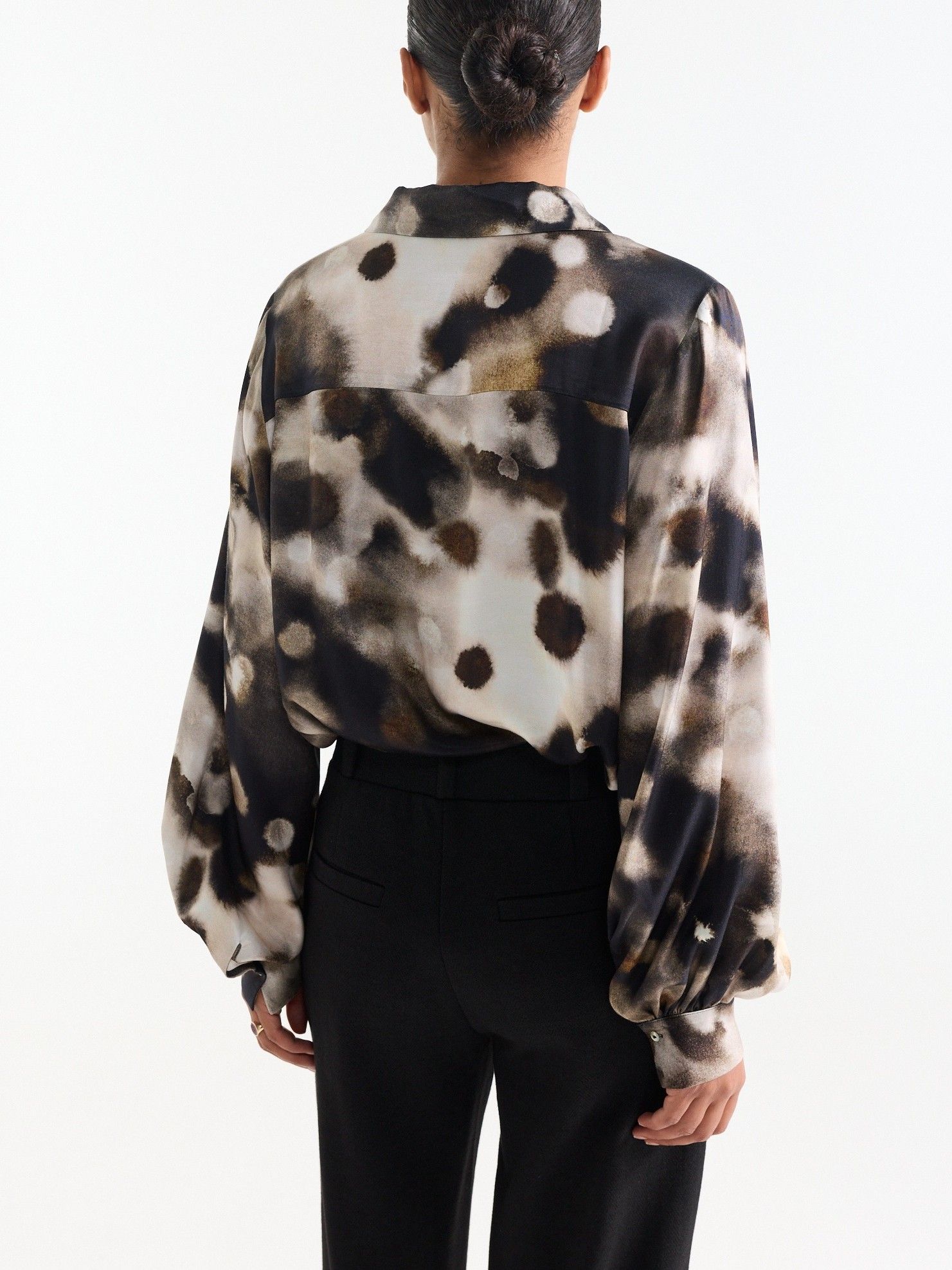 JANSEN AMSTERDAM - BLOUSE - Bruin