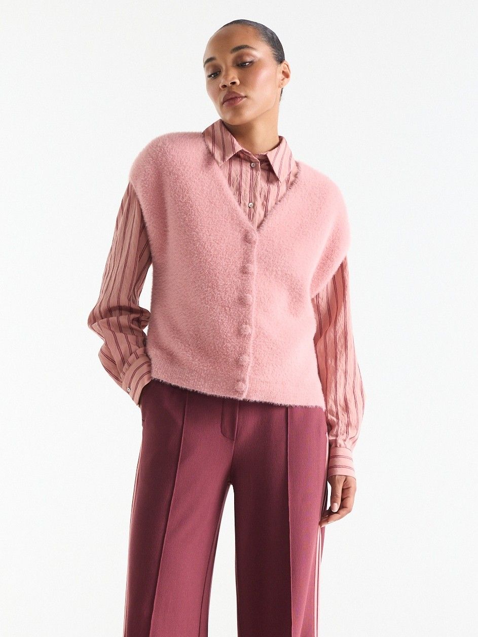 JANSEN AMSTERDAM - GILET - Roze