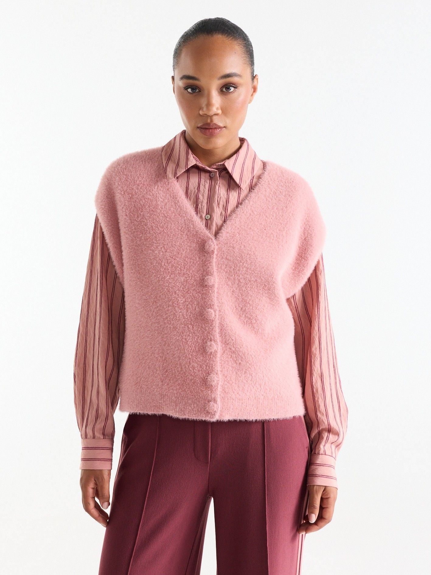 JANSEN AMSTERDAM - GILET - Roze