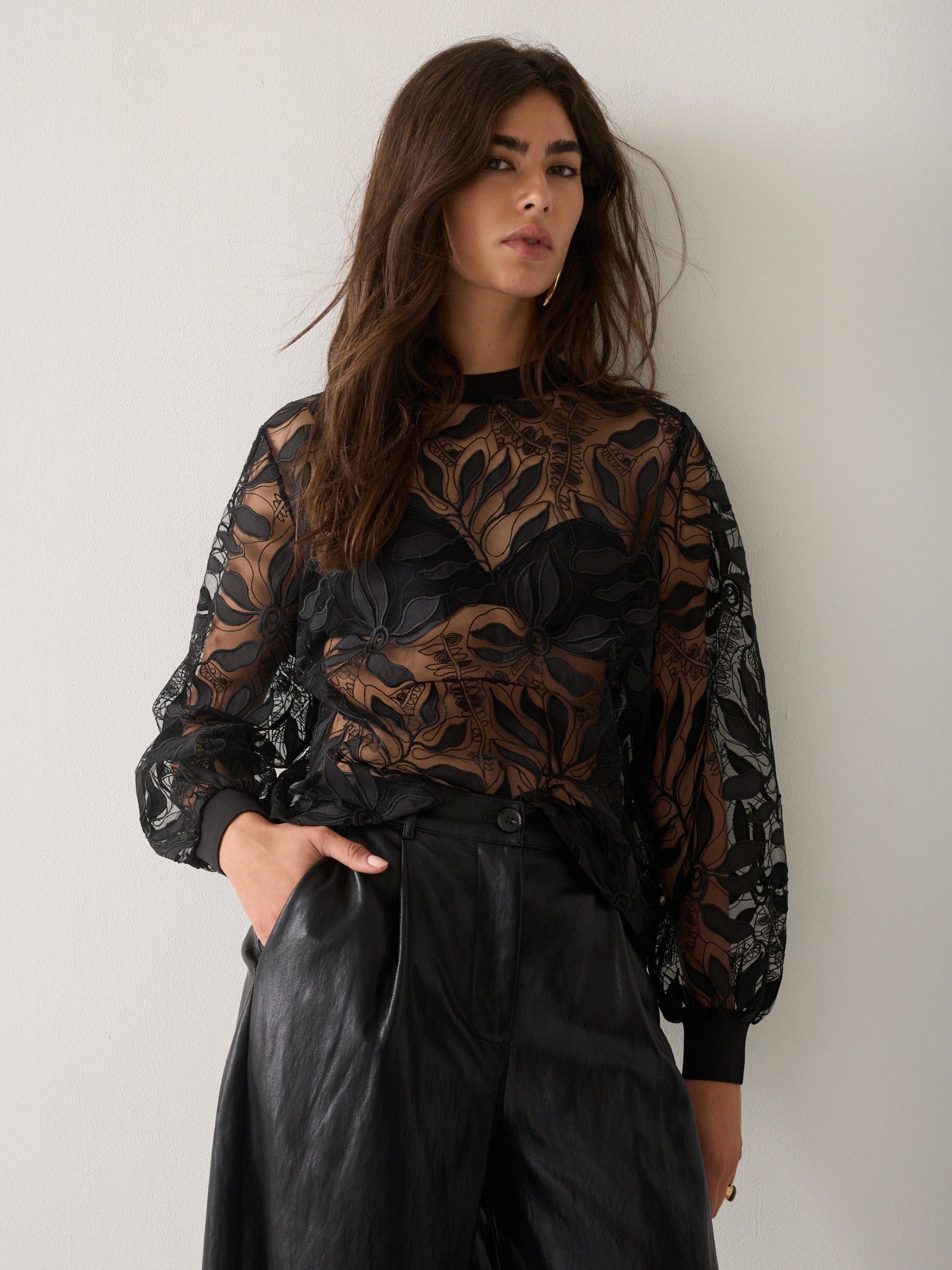SUMMUM - BLOUSE - Zwart
