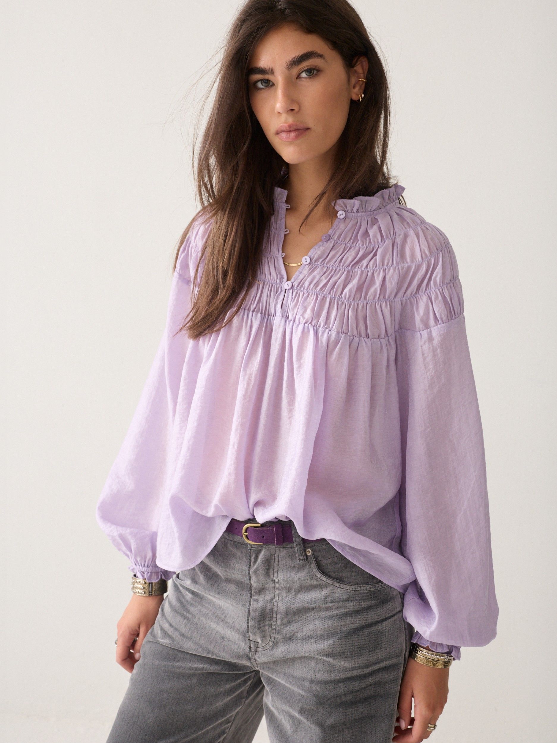 SUMMUM - BLOUSE - Paars
