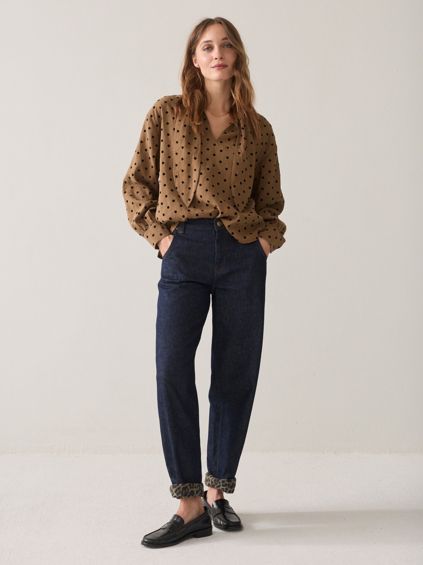 SUMMUM - BLOUSE - Bruin