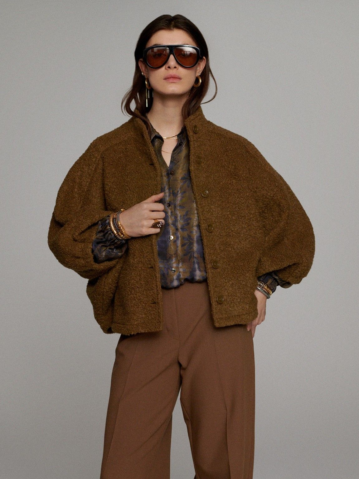 SUMMUM - BLOUSE - Bruin