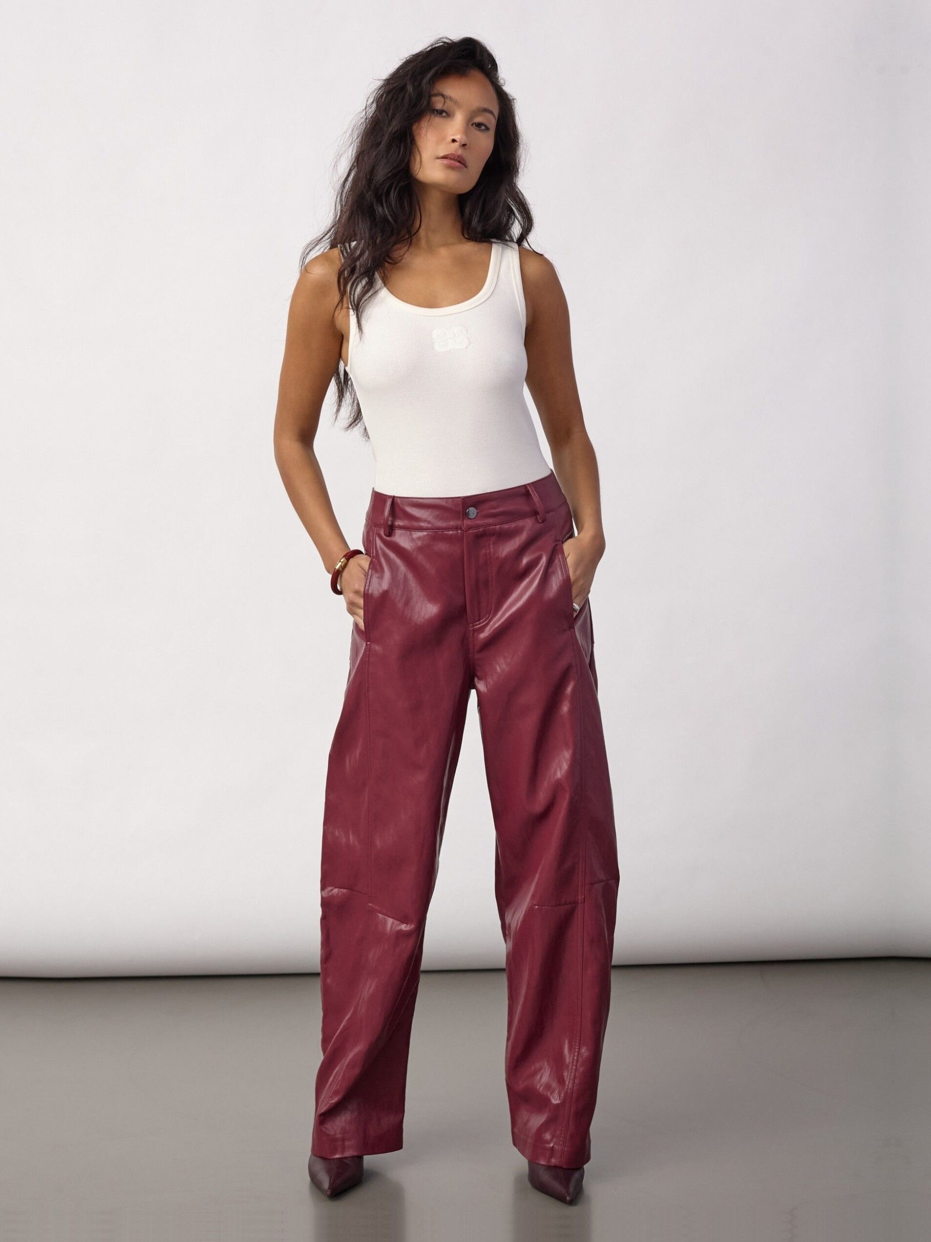 CO'COUTURE - BROEK - Rood