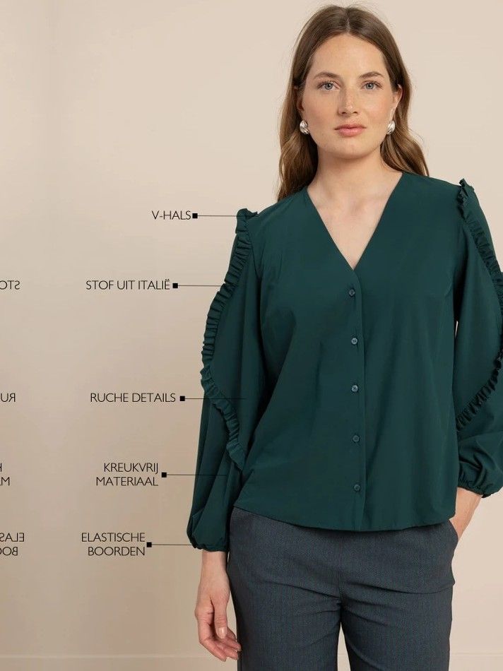 STUDIO ANNELOES - BLOUSE - Groen